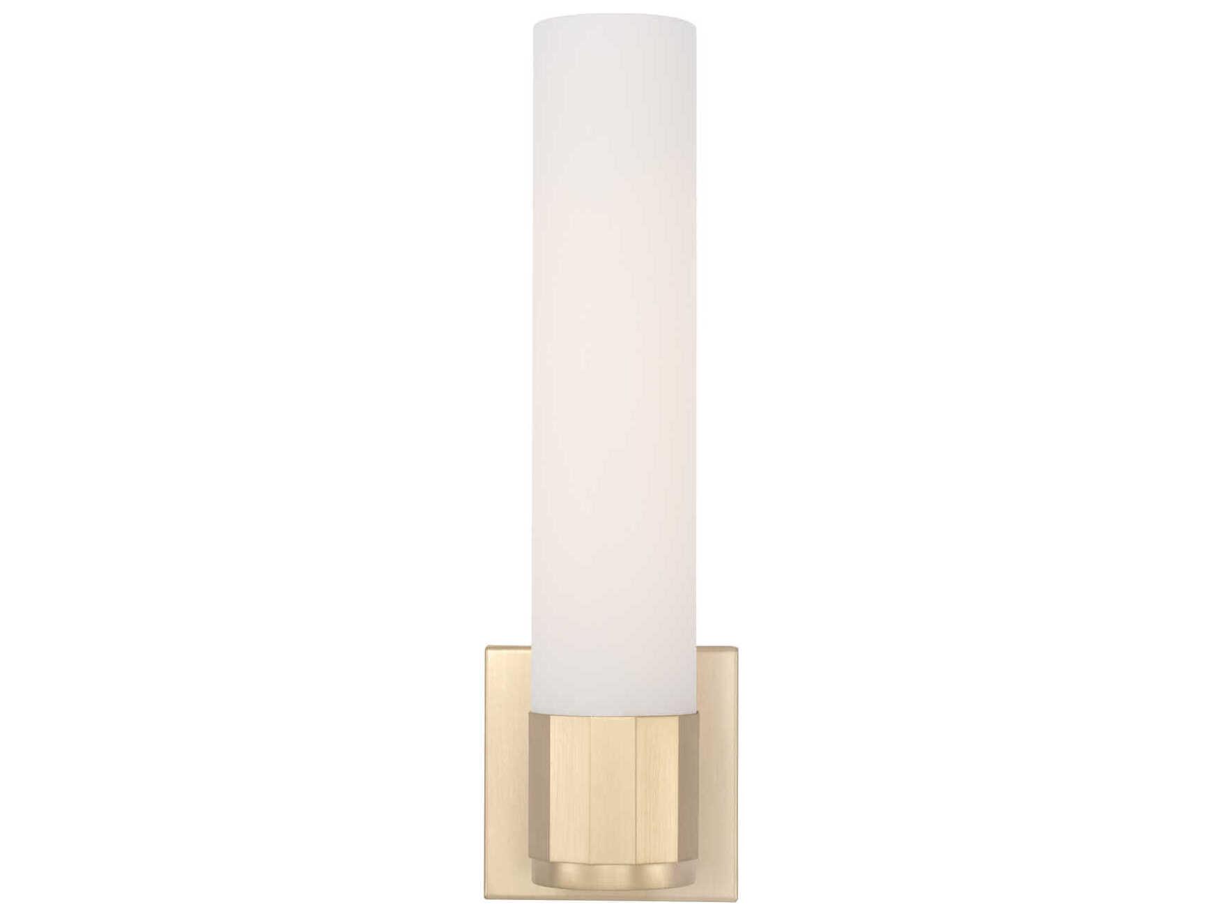 Capital Lighting Sutton 1-Light Soft Gold White Glass Wall Sconce