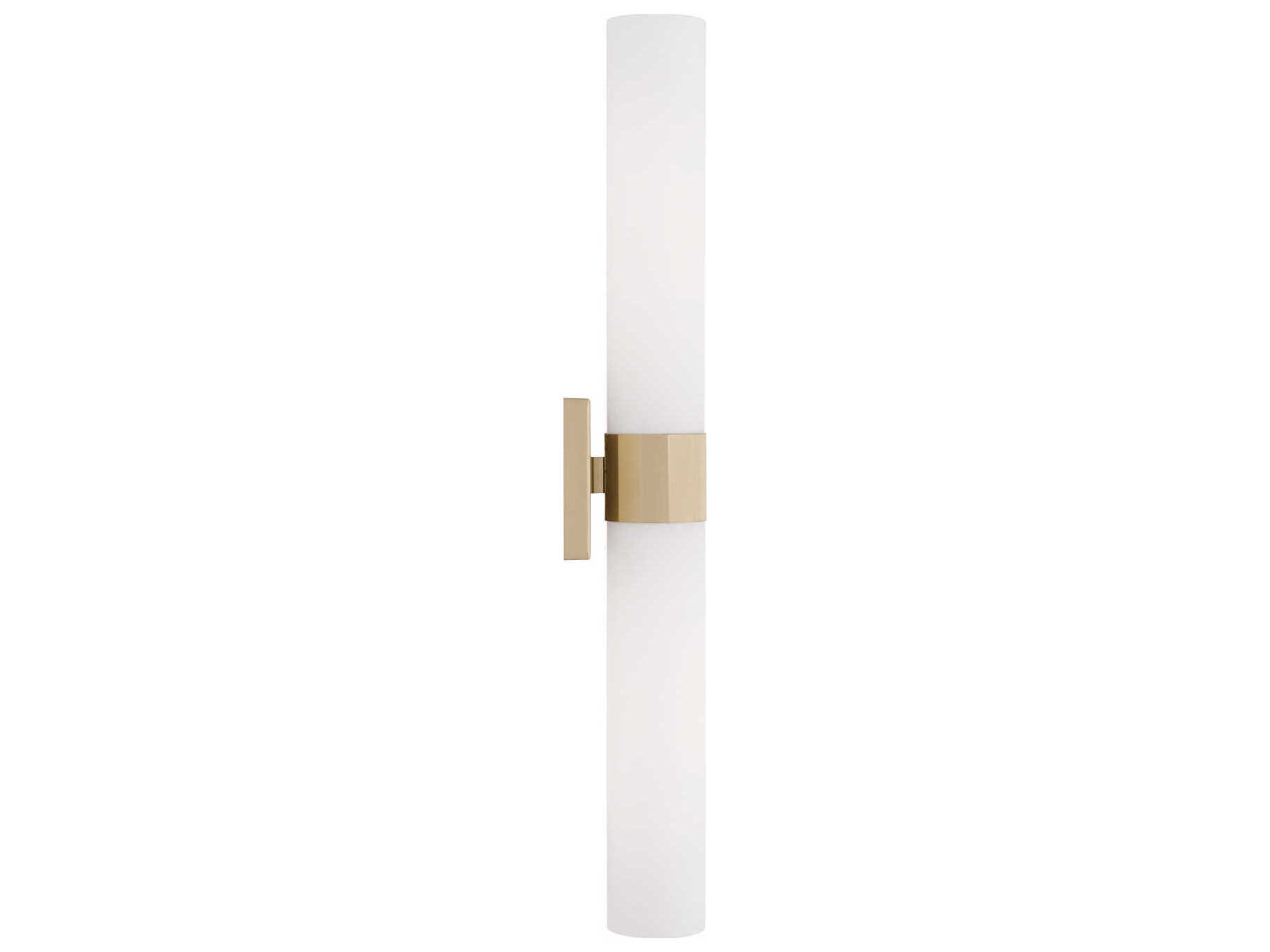 Capital Lighting Sutton 2-Light Soft Gold White Glass Wall Sconce