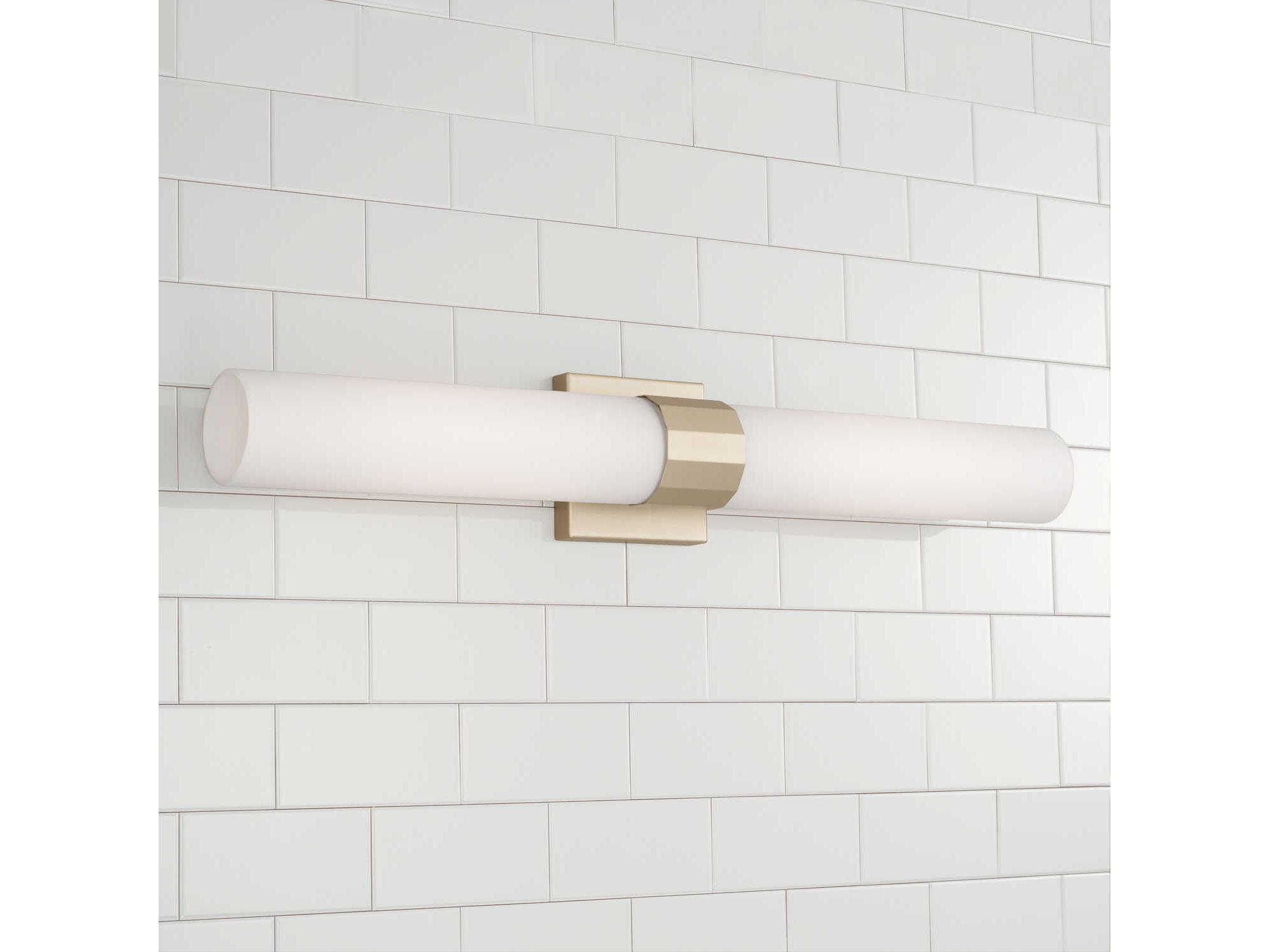 Capital Lighting Sutton 2-Light Soft Gold White Glass Wall Sconce