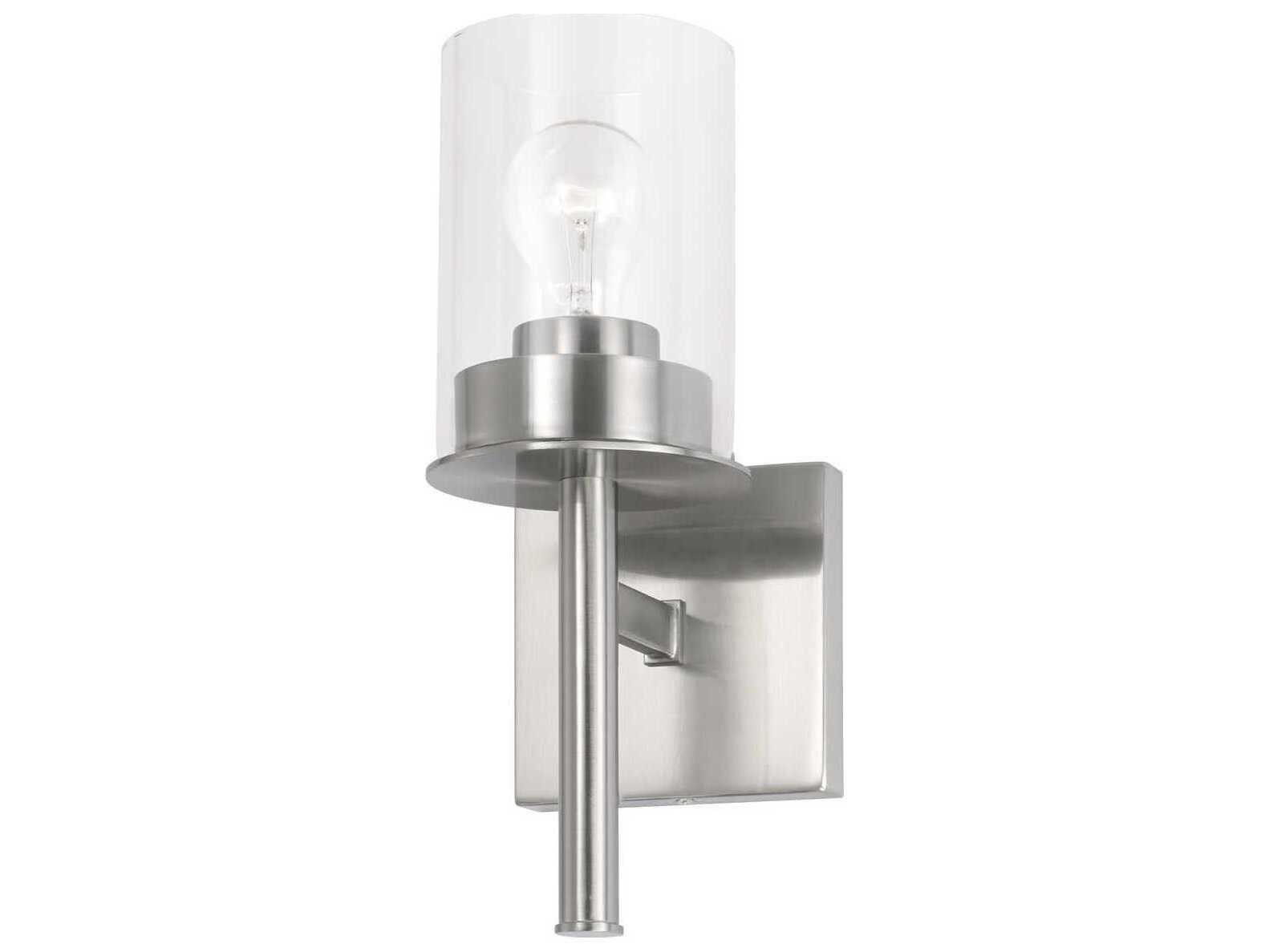 Capital Lighting Mason 1-Light Brushed Nickel Glass Wall Sconce