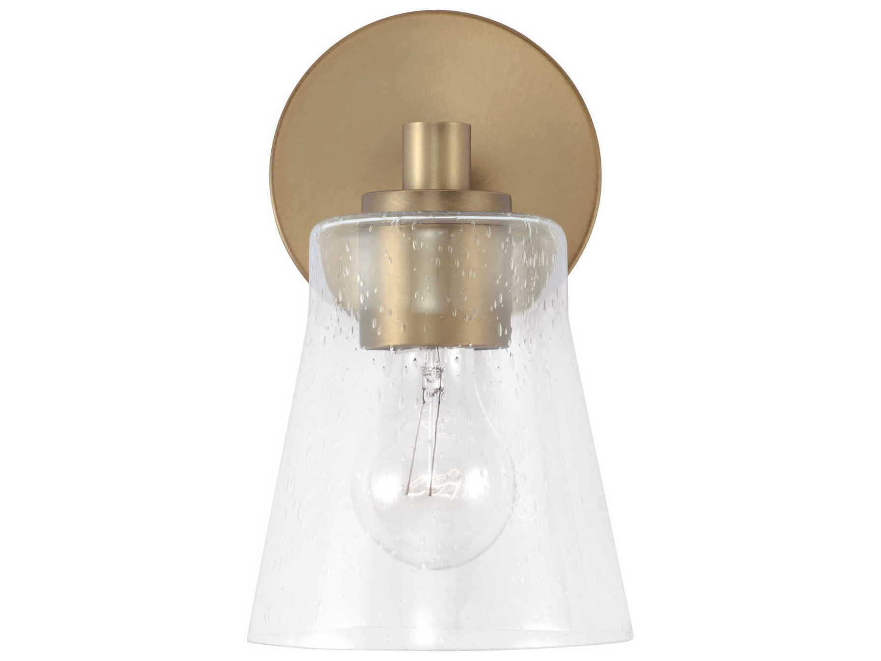 Capital Lighting Baker 1-Light Aged Brass Glass Wall Sconce