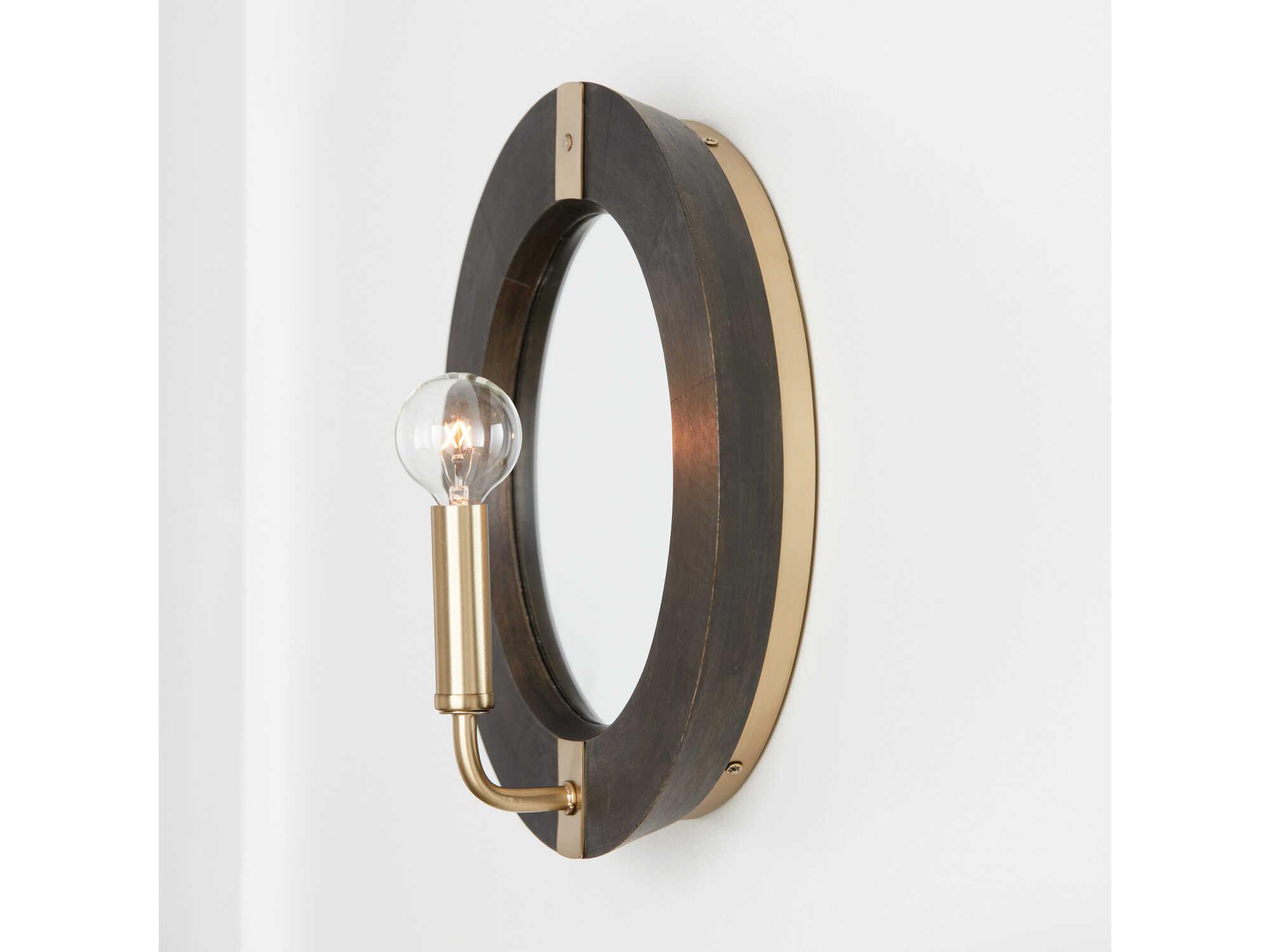 Capital Lighting Finn 1-Light Black Stain Matte Brass Wall Sconce