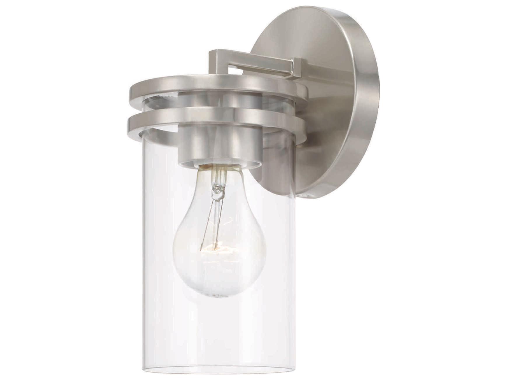 Capital Lighting Fuller 1-Light Brushed Nickel Glass Wall Sconce