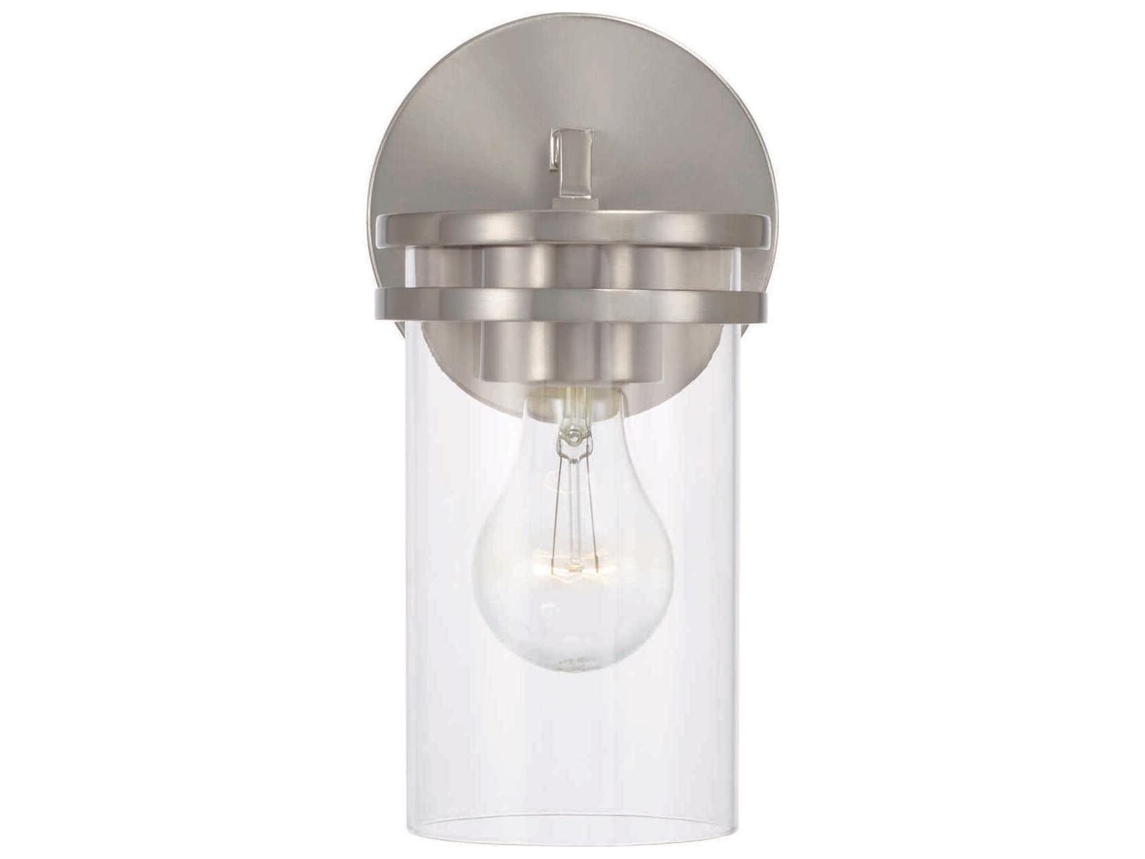 Capital Lighting Fuller 1-Light Brushed Nickel Glass Wall Sconce
