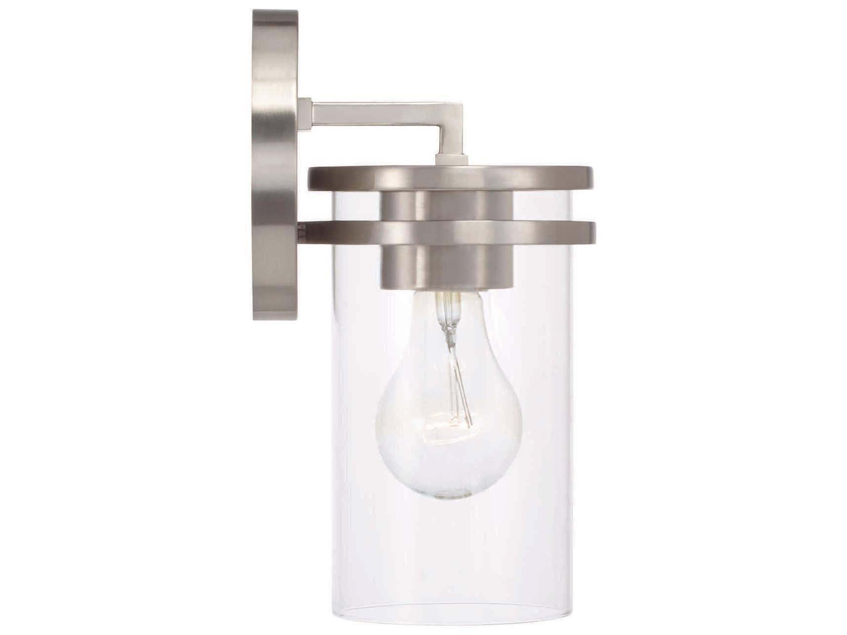 Capital Lighting Fuller 1-Light Brushed Nickel Glass Wall Sconce