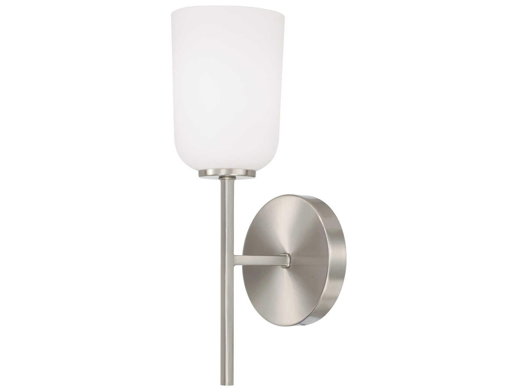 Capital Lighting Lawson 1-Light Brushed Nickel Glass Wall Sconce