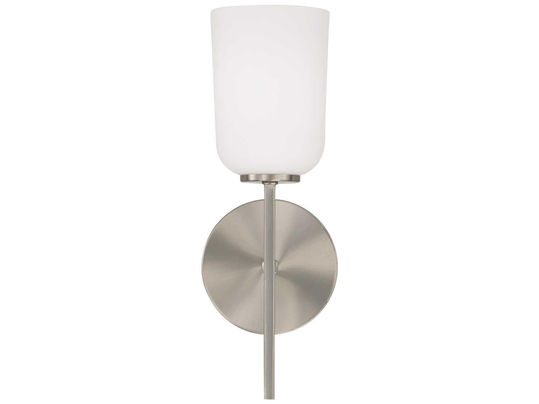 Capital Lighting Lawson 1-Light Brushed Nickel Glass Wall Sconce