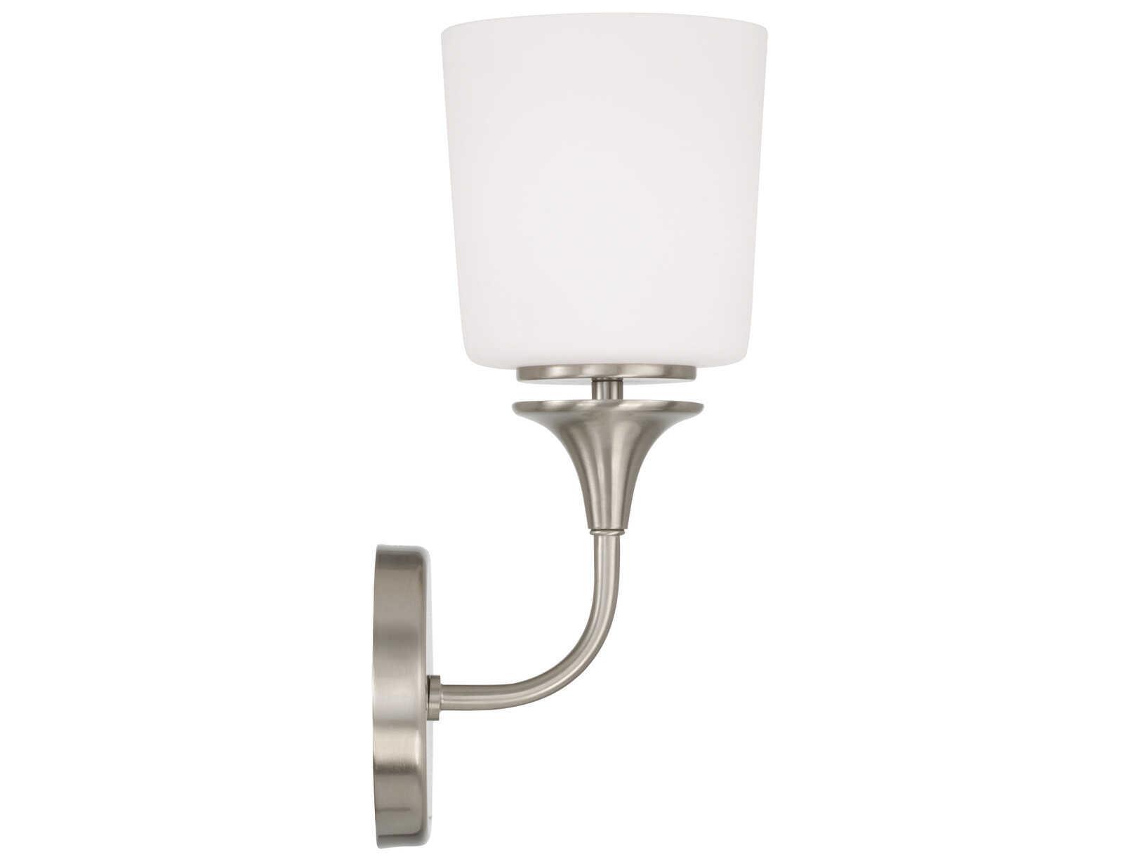 Capital Lighting Presley 1-Light Brushed Nickel Glass Wall Sconce