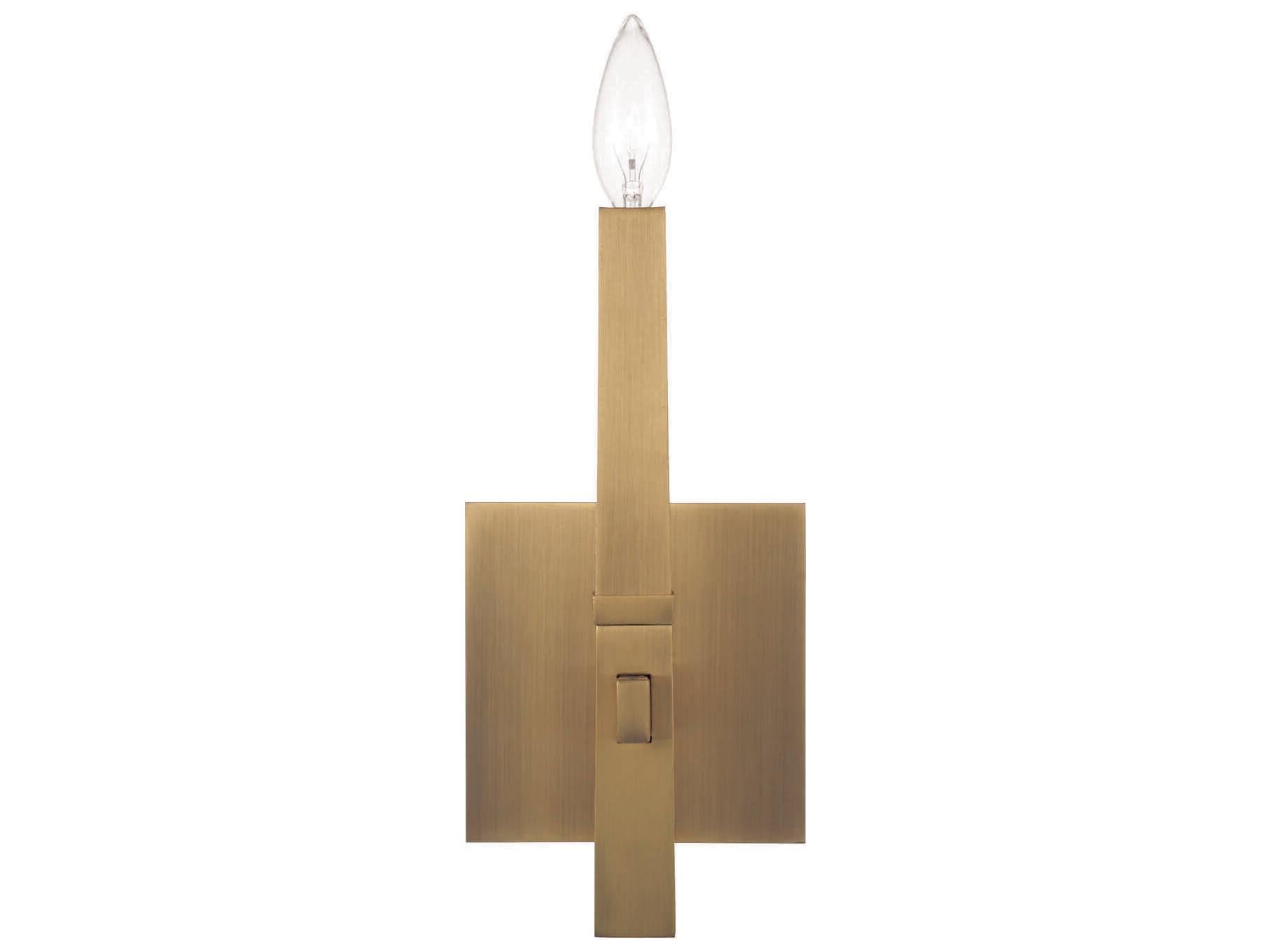 Capital Lighting Blake 1-Light Aged Brass Wall Sconce