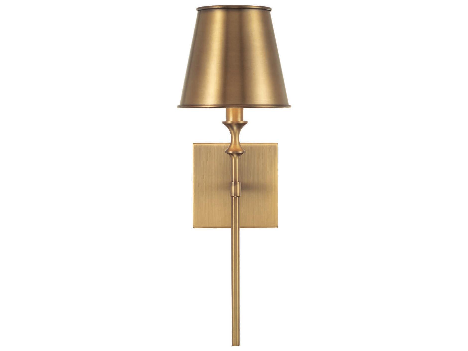 Capital Lighting Whitney 1-Light Aged Brass Wall Sconce