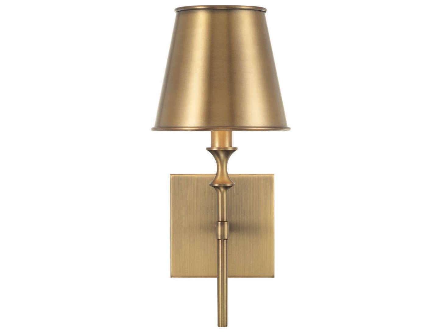 Capital Lighting Whitney 1-Light Aged Brass Wall Sconce