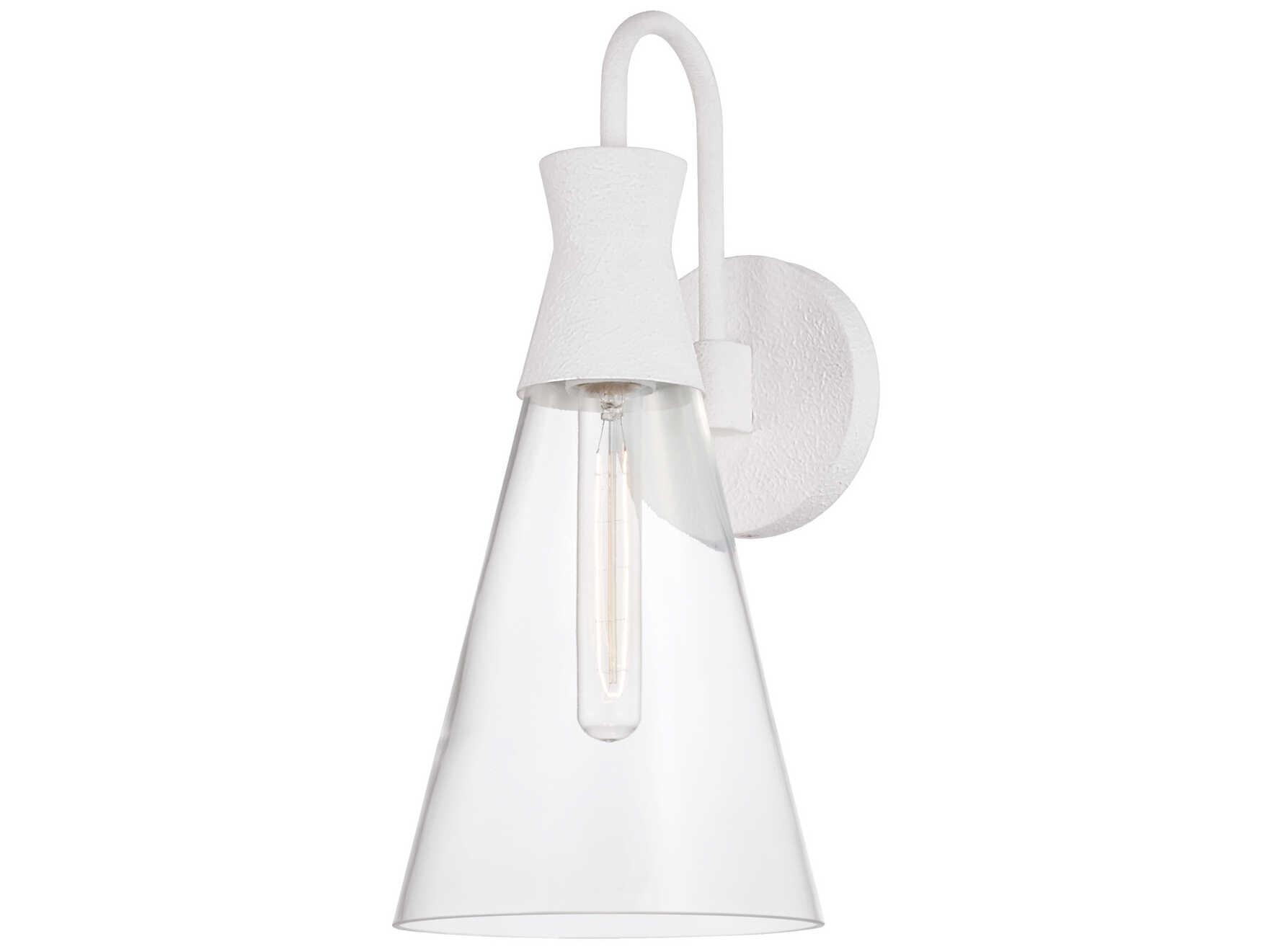 Capital Lighting Paloma 1-Light Textured White Wall Sconce