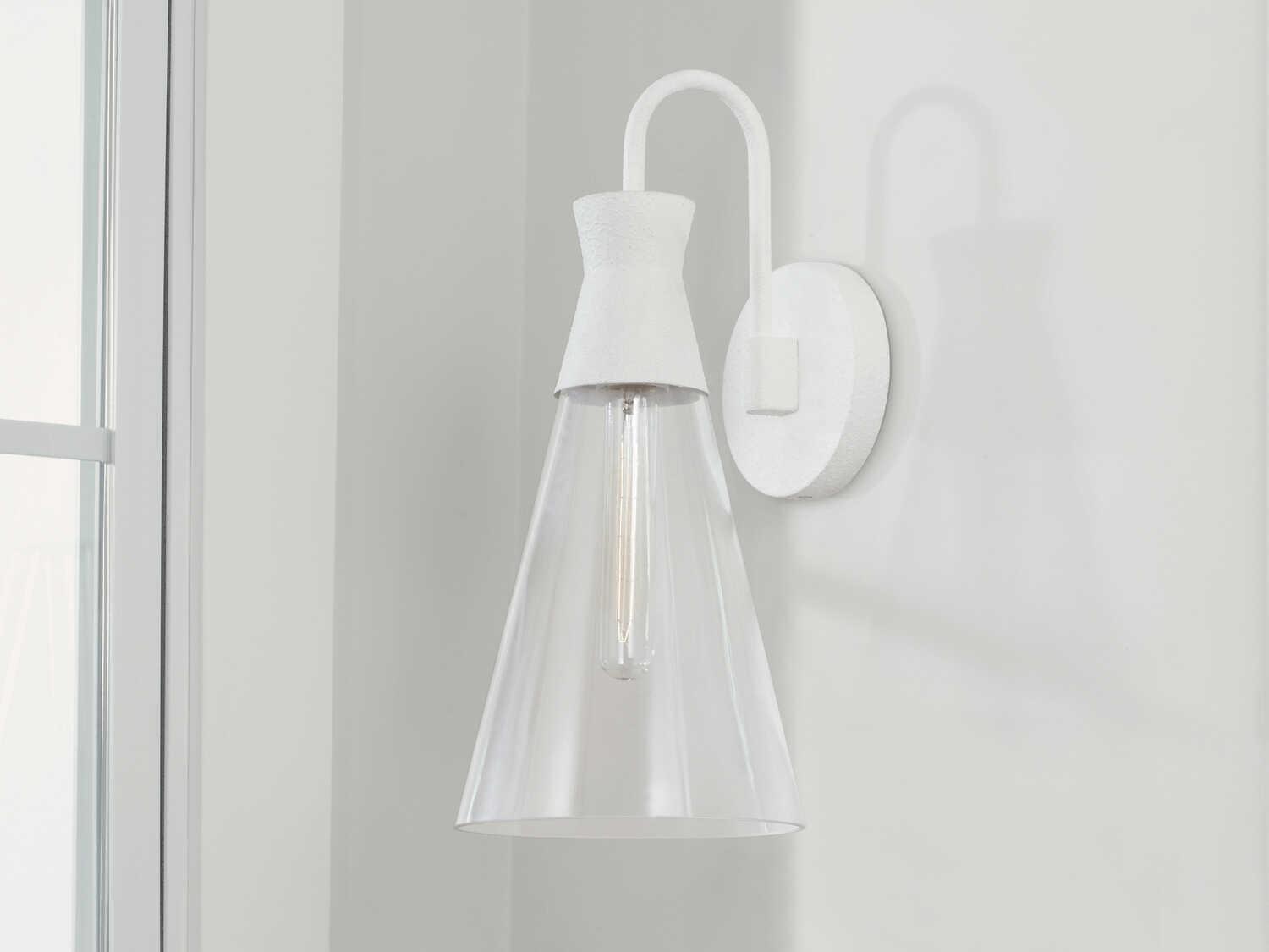 Capital Lighting Paloma 1-Light Textured White Wall Sconce