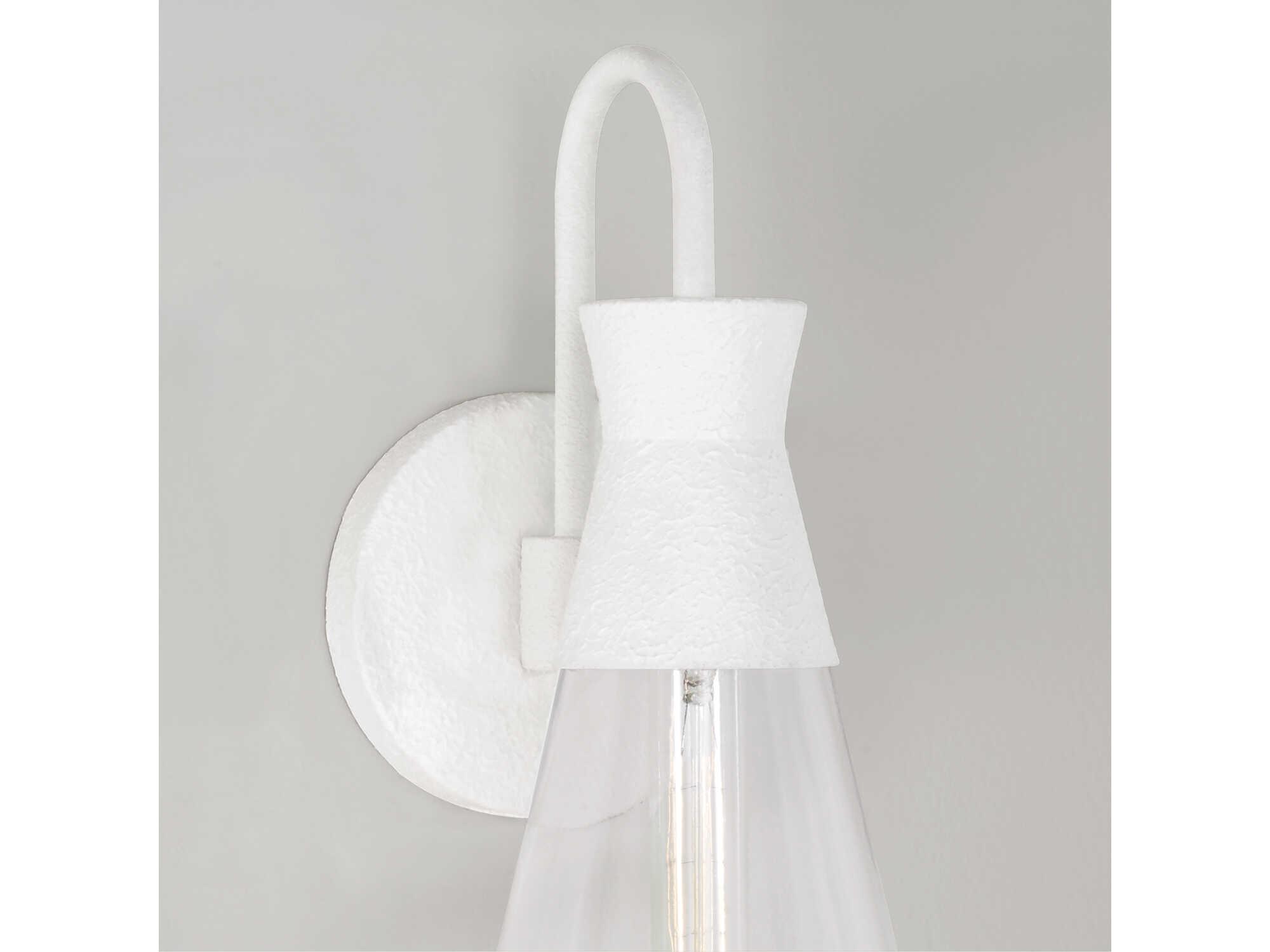 Capital Lighting Paloma 1-Light Textured White Wall Sconce