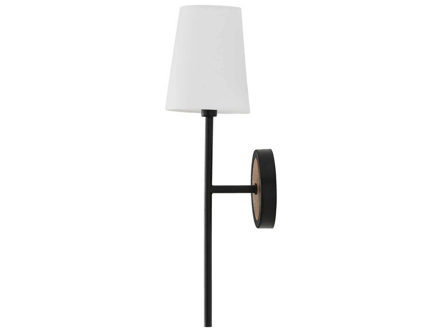 Capital Lighting Jonah 1-Light Light Wood And Matte Black Wall Sconce