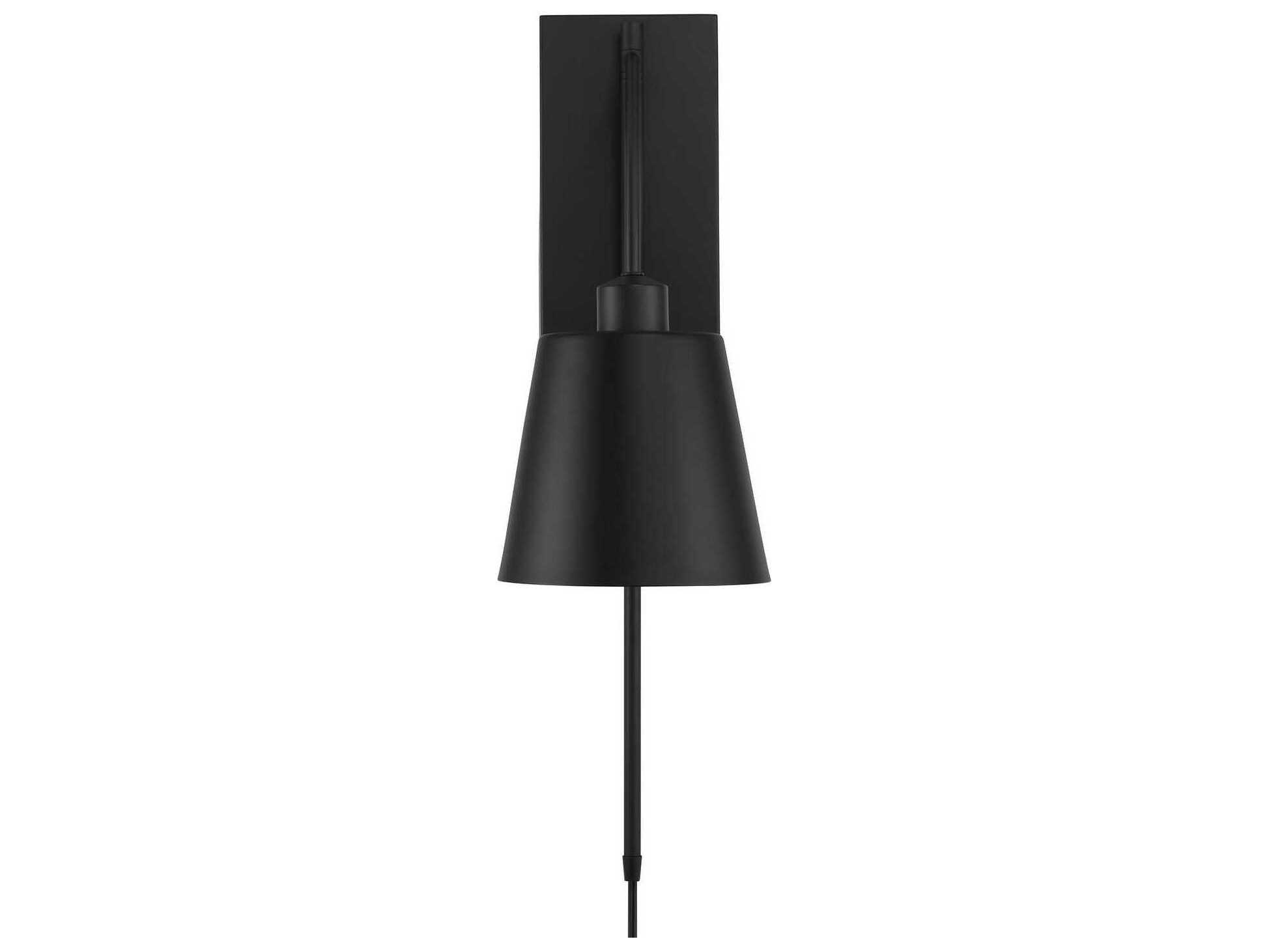 Capital Lighting Alden 1-Light Matte Black Swing Wall Sconce