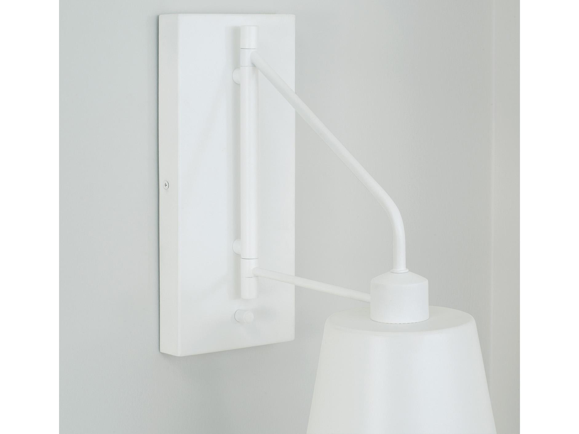 Capital Lighting Alden 1-Light Matte White Swing Wall Sconce