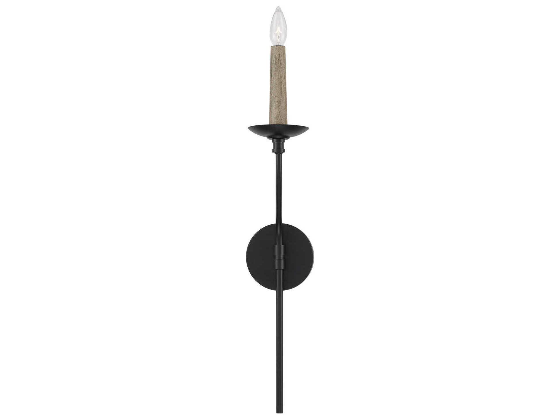 Capital Lighting Wilder 1-Light Matte Black Wall Sconce