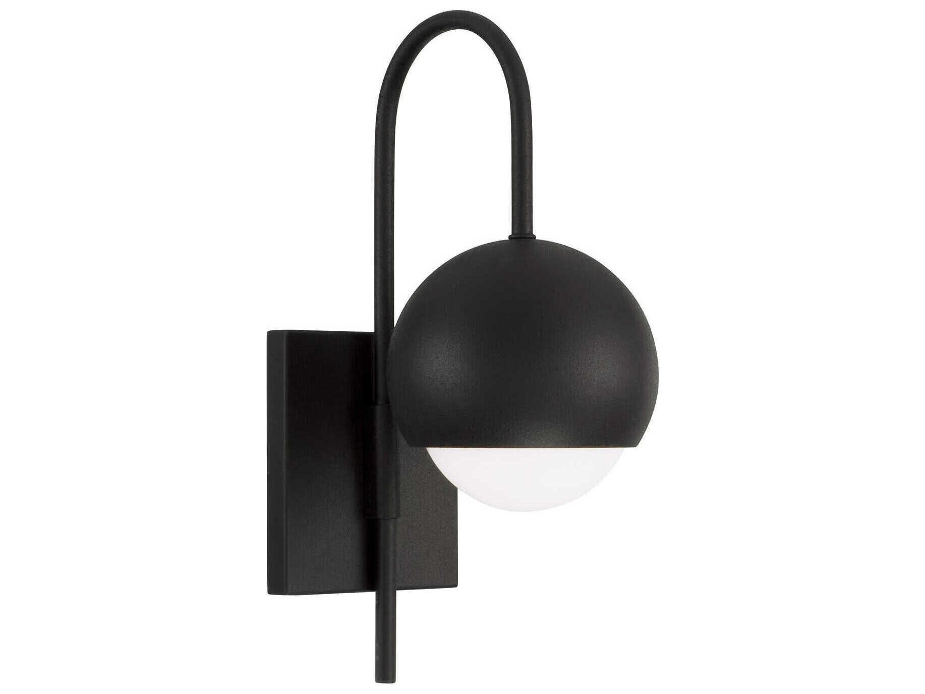 Capital Lighting Dolby 1-Light Black Iron Wall Sconce