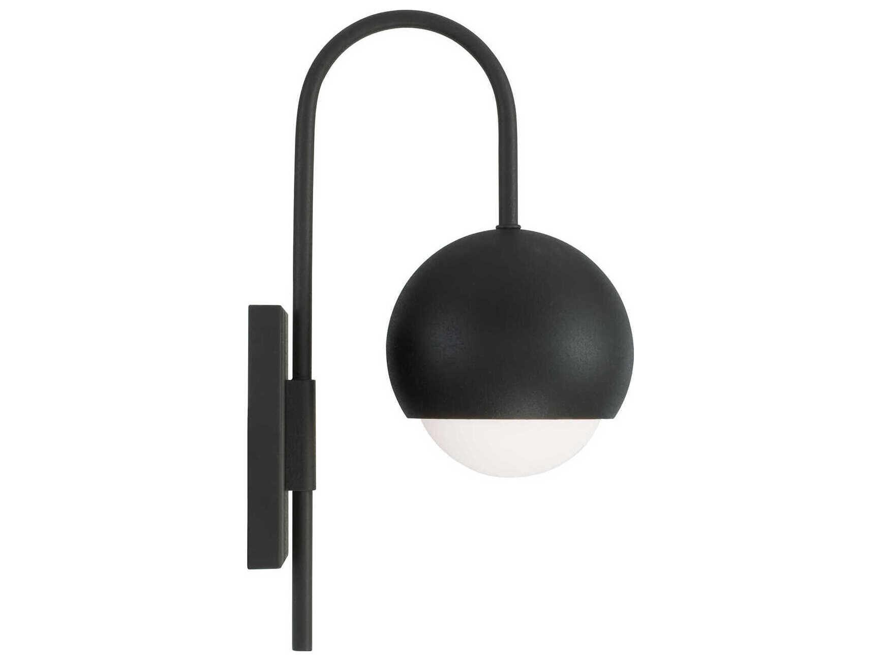 Capital Lighting Dolby 1-Light Black Iron Wall Sconce