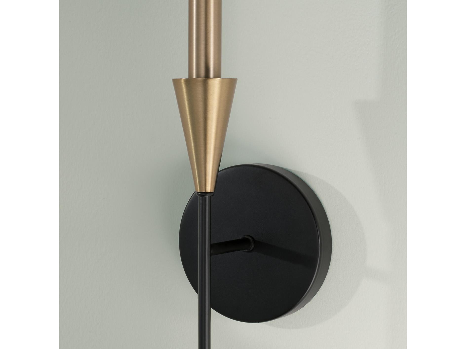 Capital Lighting Avant 1-Light Aged Brass And Black Wall Sconce