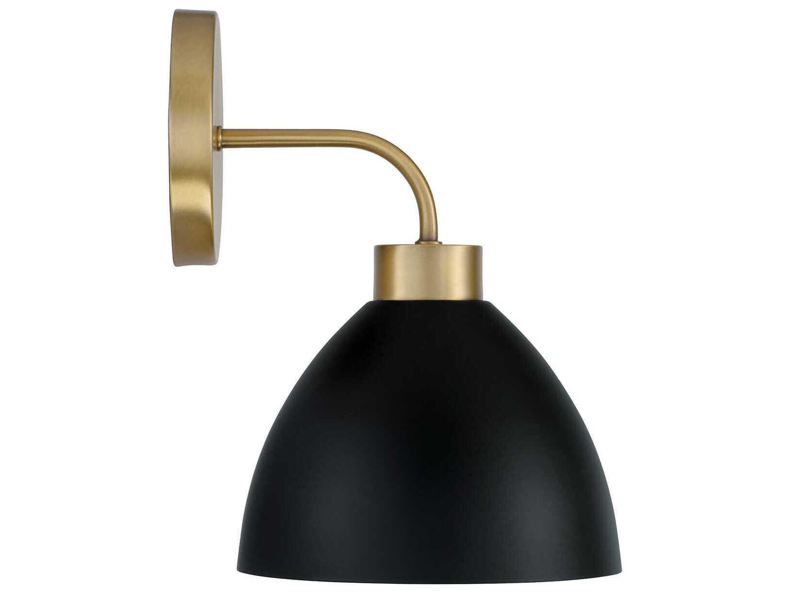 Capital Lighting Ross 1-Light Aged Brass And Black Wall Sconce