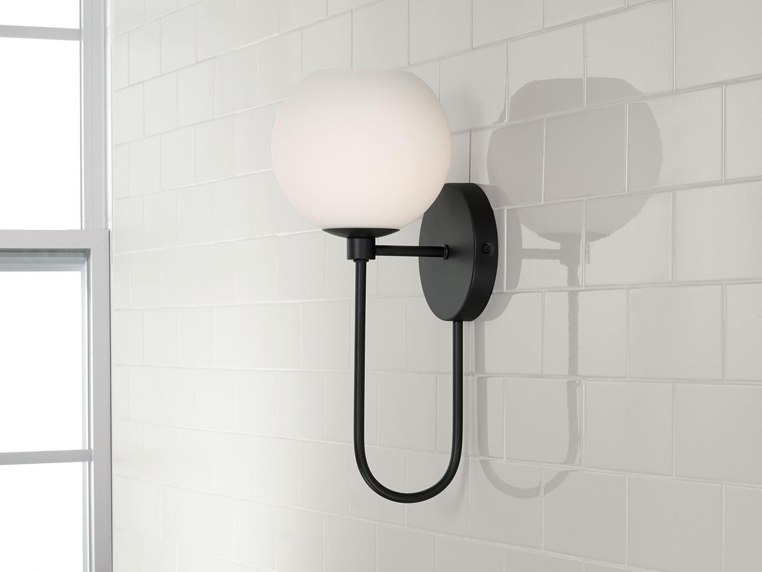 Capital Lighting Ansley 1-Light Matte Black Wall Sconce