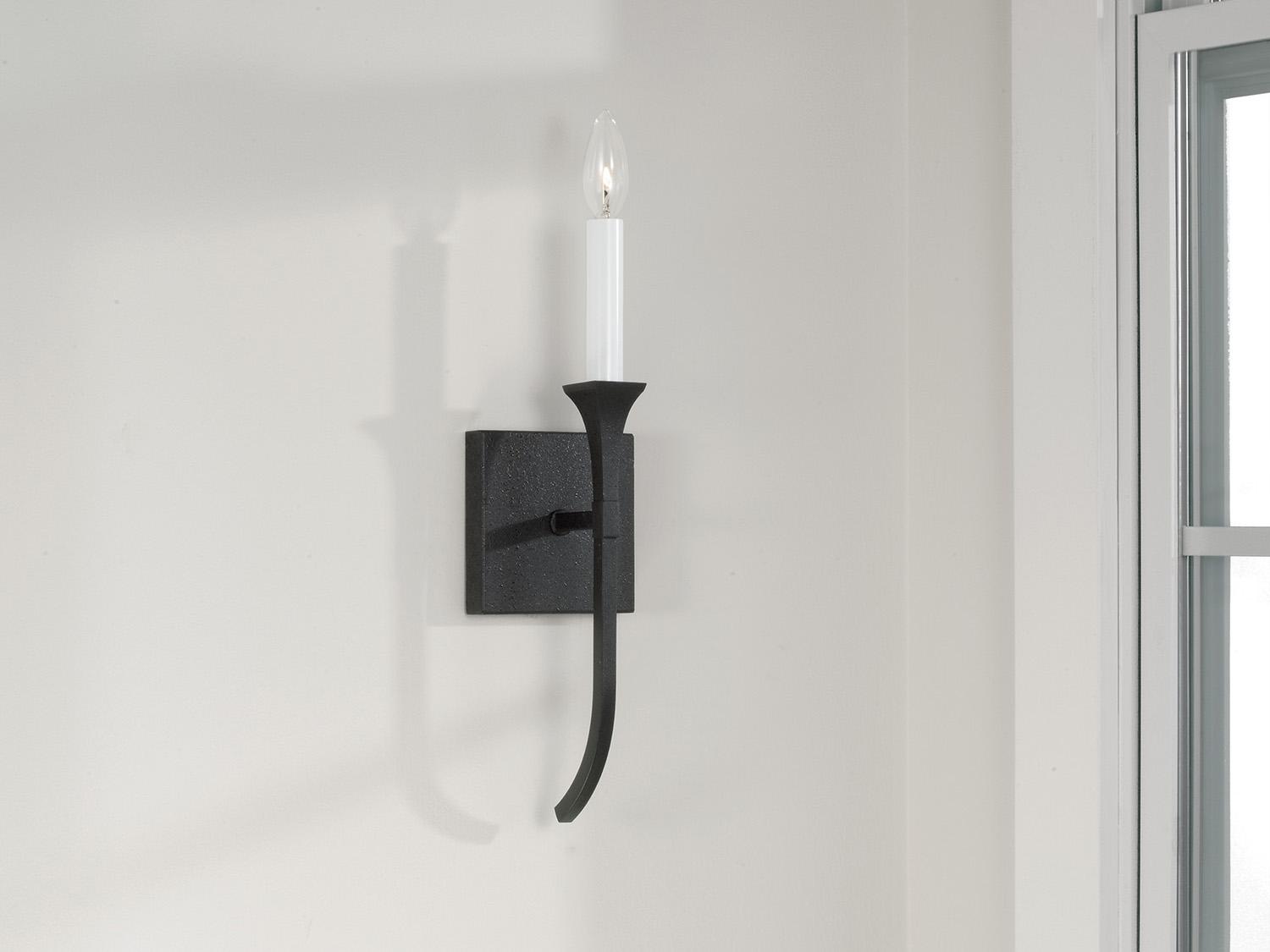 Capital Lighting Decklan 1-Light Black Iron Wall Sconce