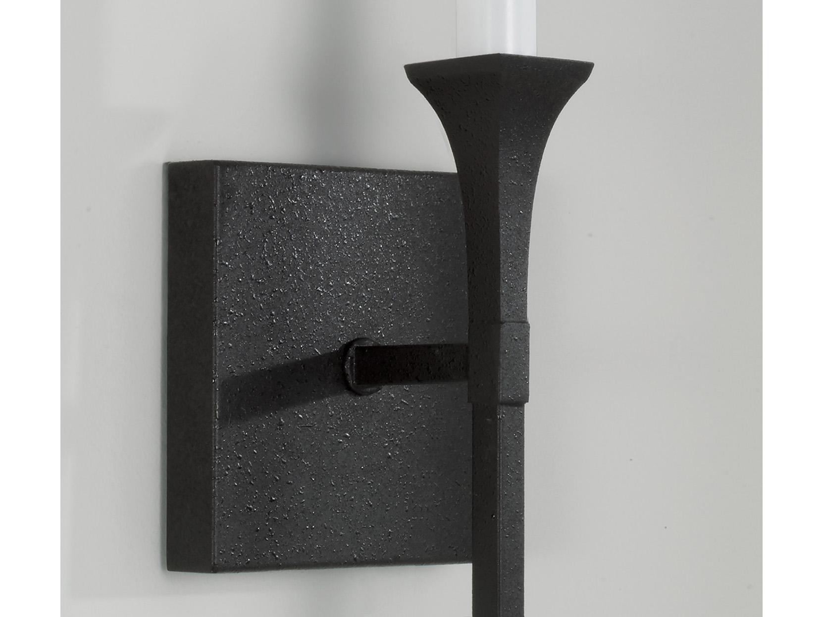 Capital Lighting Decklan 1-Light Black Iron Wall Sconce
