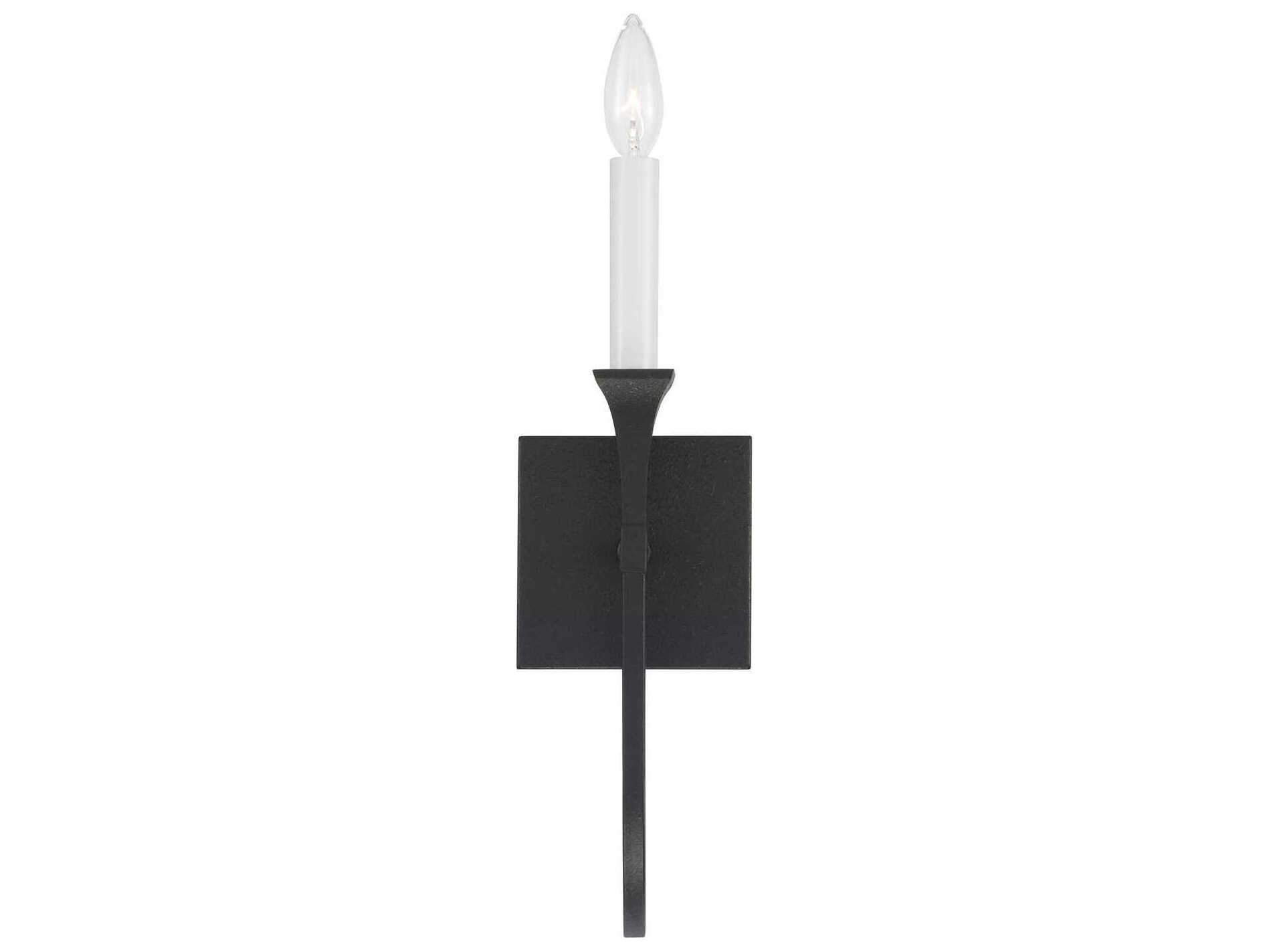 Capital Lighting Decklan 1-Light Black Iron Wall Sconce