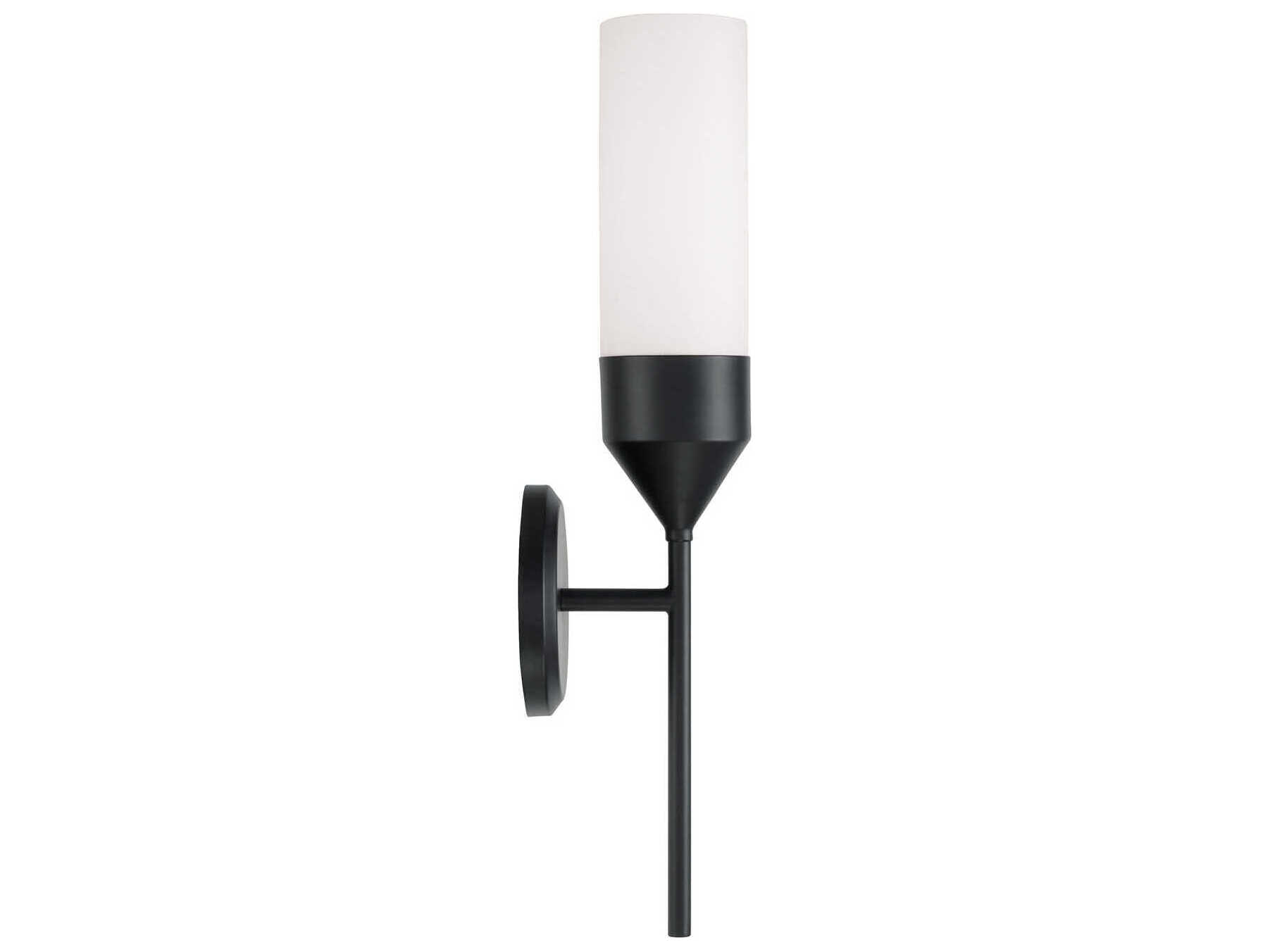 Capital Lighting Devon 1-Light Matte Black Wall Sconce
