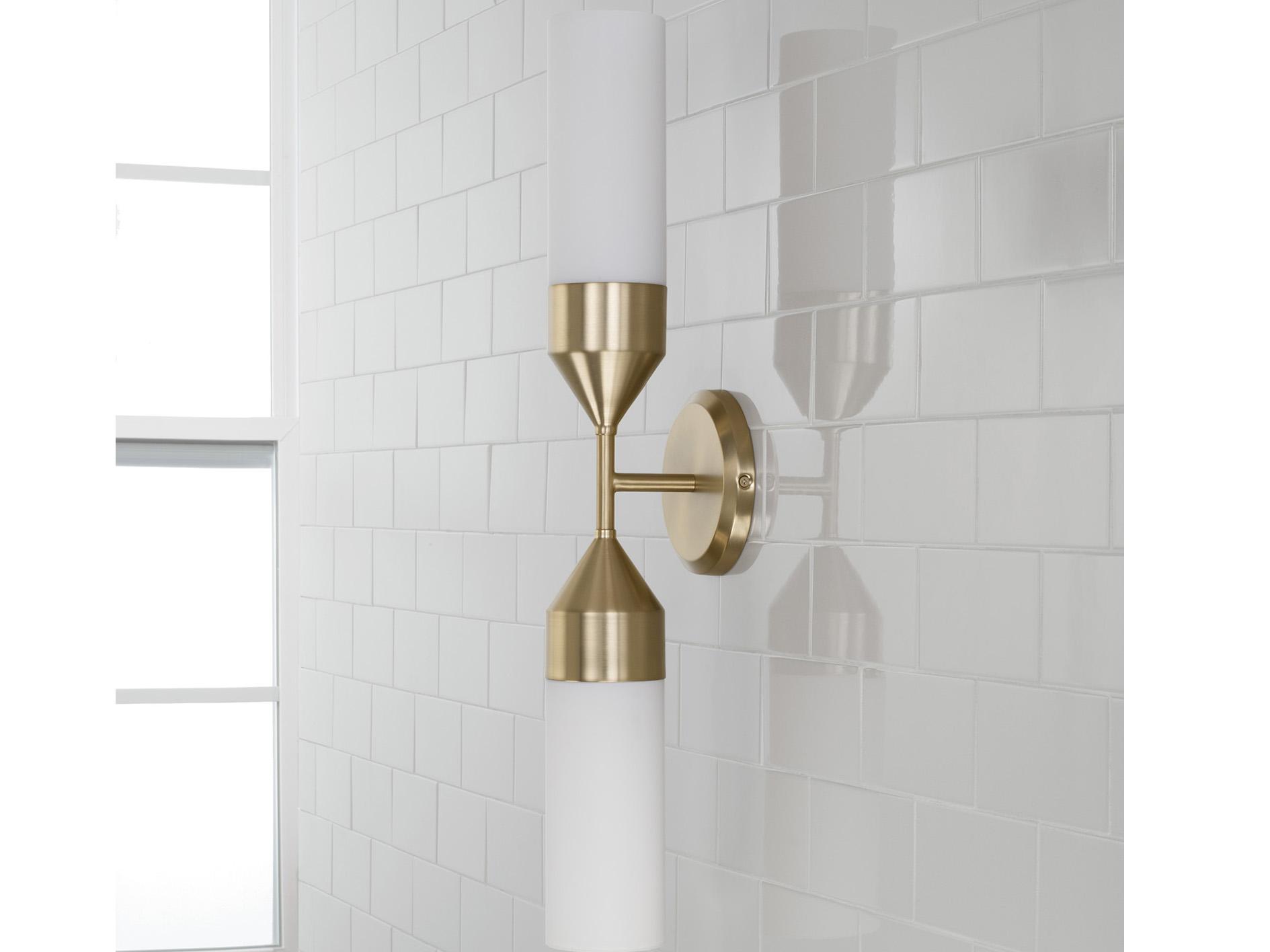 Capital Lighting Devon 2-Light Matte Brass Wall Sconce