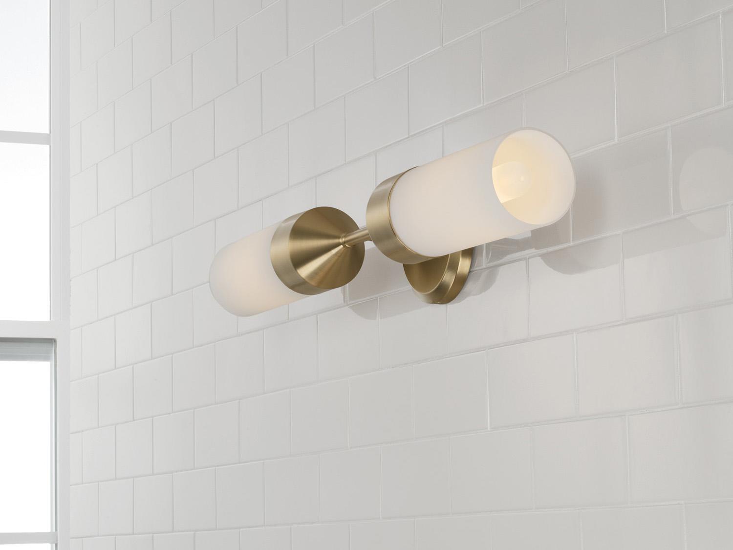 Capital Lighting Devon 2-Light Matte Brass Wall Sconce