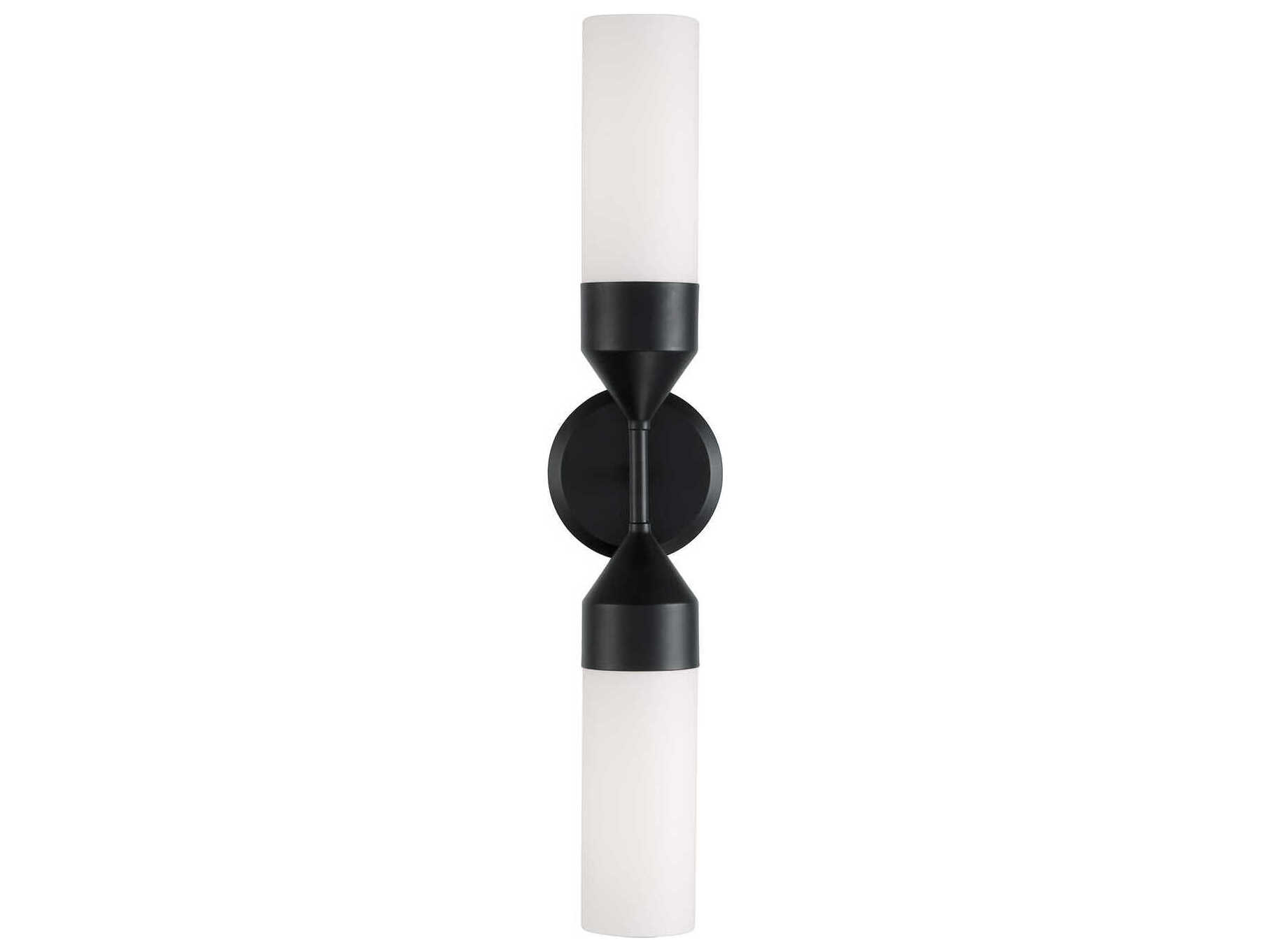 Capital Lighting Devon 2-Light Matte Black Wall Sconce