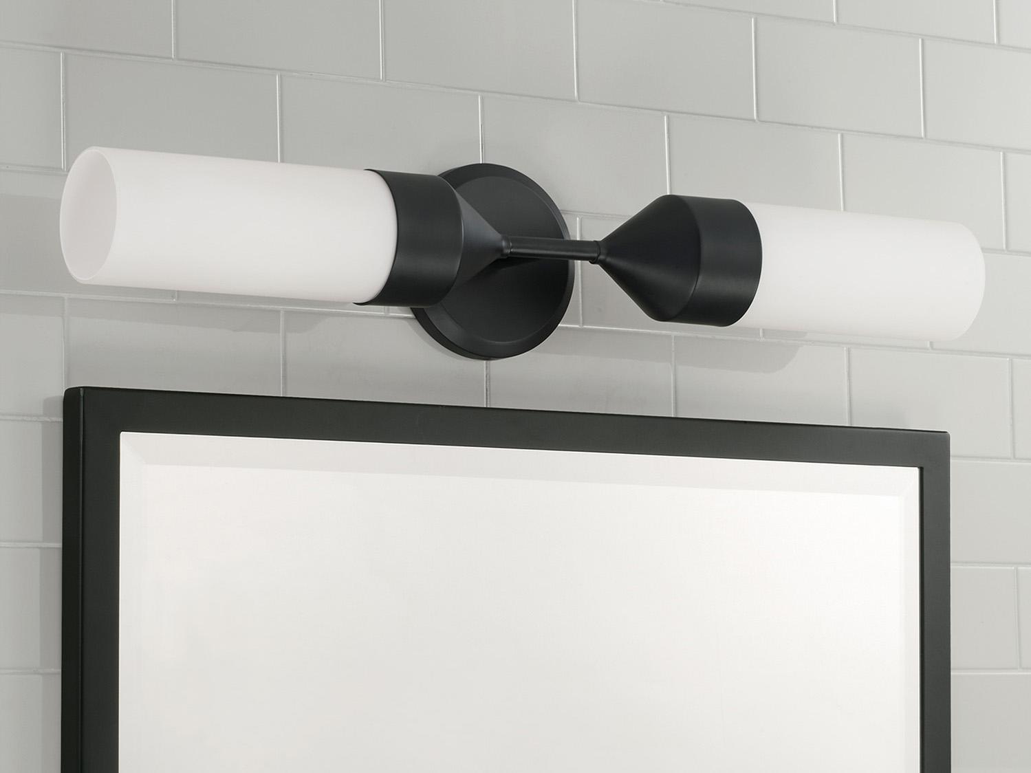 Capital Lighting Devon 2-Light Matte Black Wall Sconce