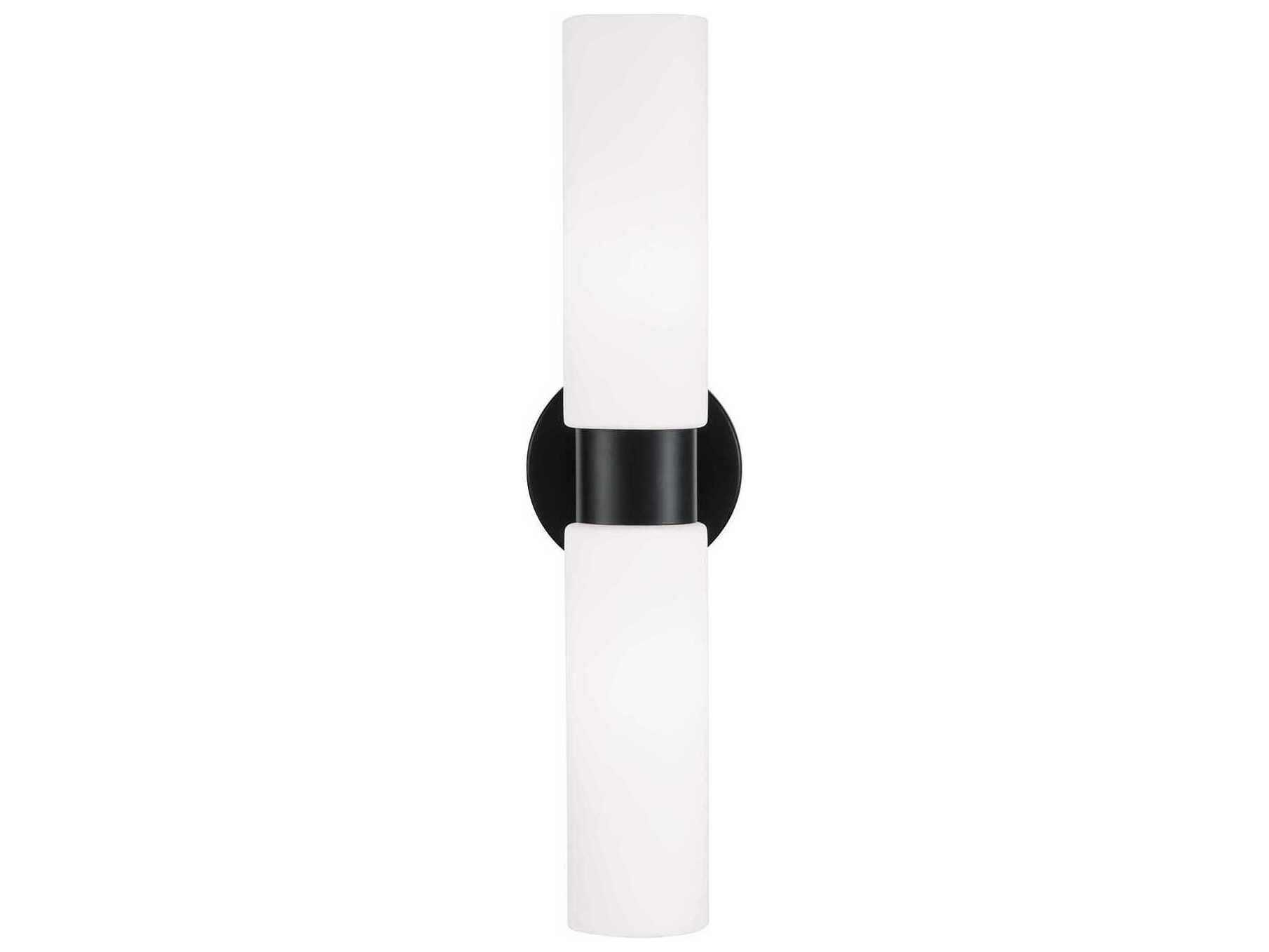 Capital Lighting Theo 2-Light Matte Black Wall Sconce