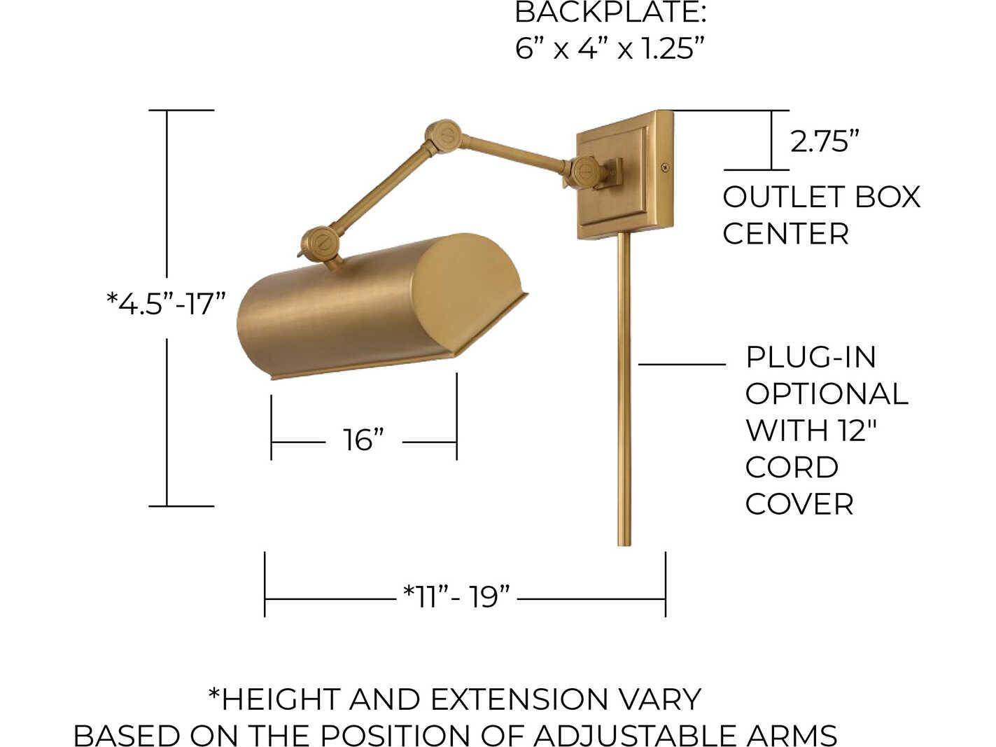 Capital Lighting Alastair 1-Light Aged Brass Picture Light