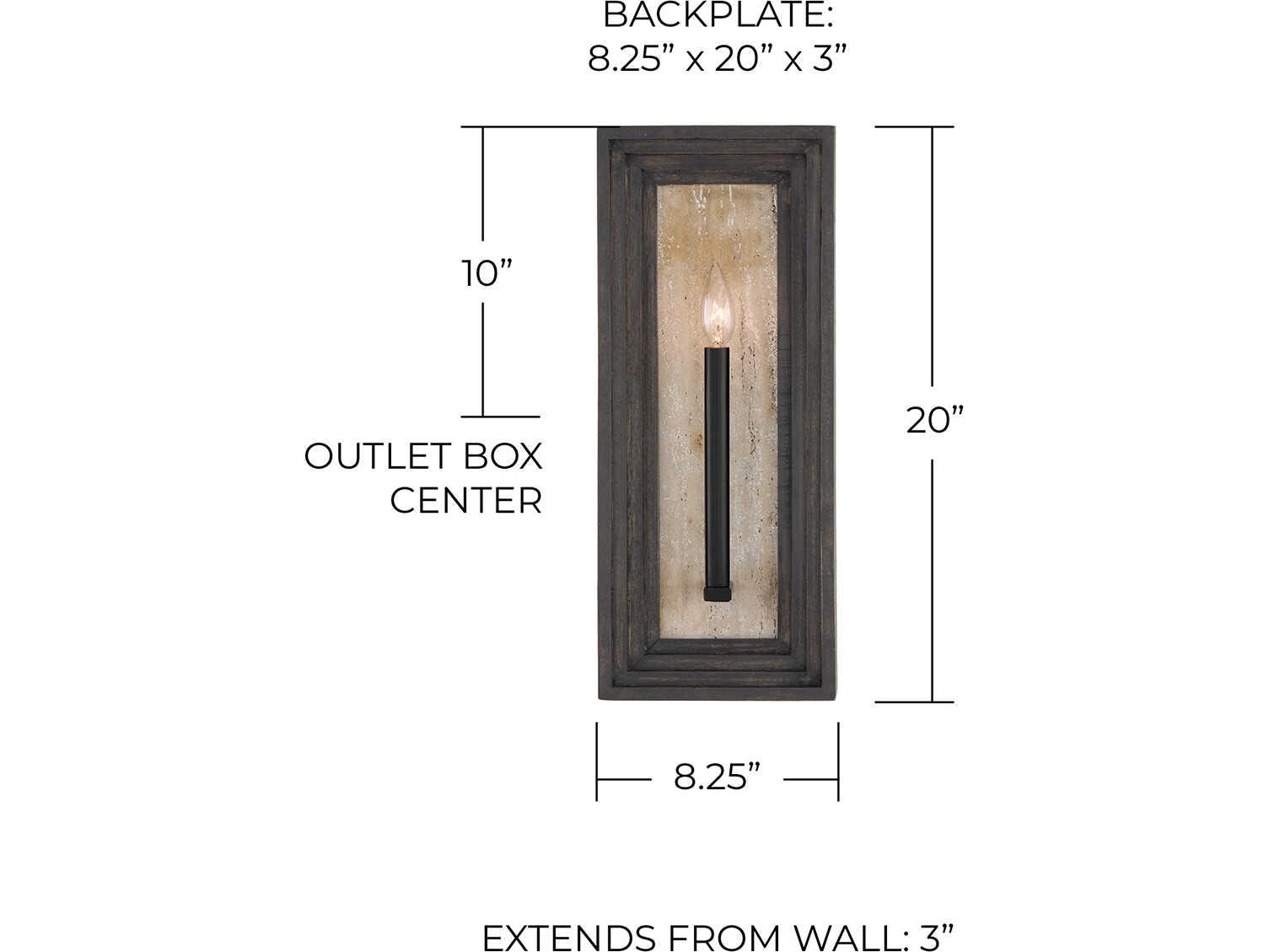 Capital Lighting Dunn 1-Light Espresso Stain Black Wall Sconce