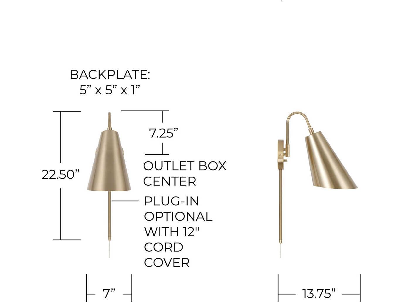 Capital Lighting Leo 1-Light Matte Brass Wall Sconce