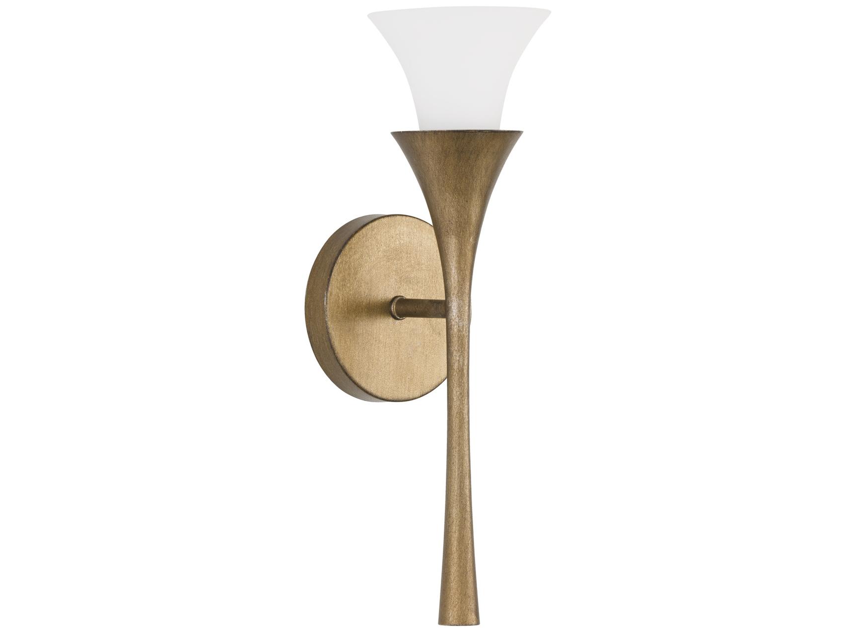 Capital Lighting Nola 1-Light Mystic Luster Brass Wall Sconce