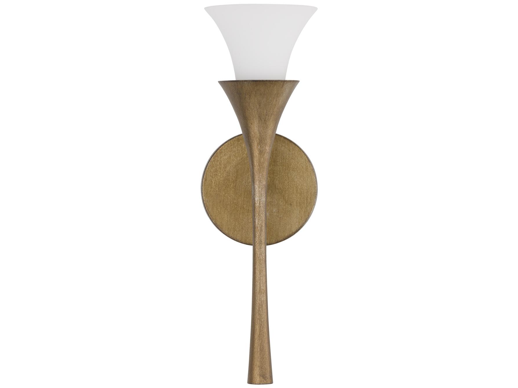 Capital Lighting Nola 1-Light Mystic Luster Brass Wall Sconce