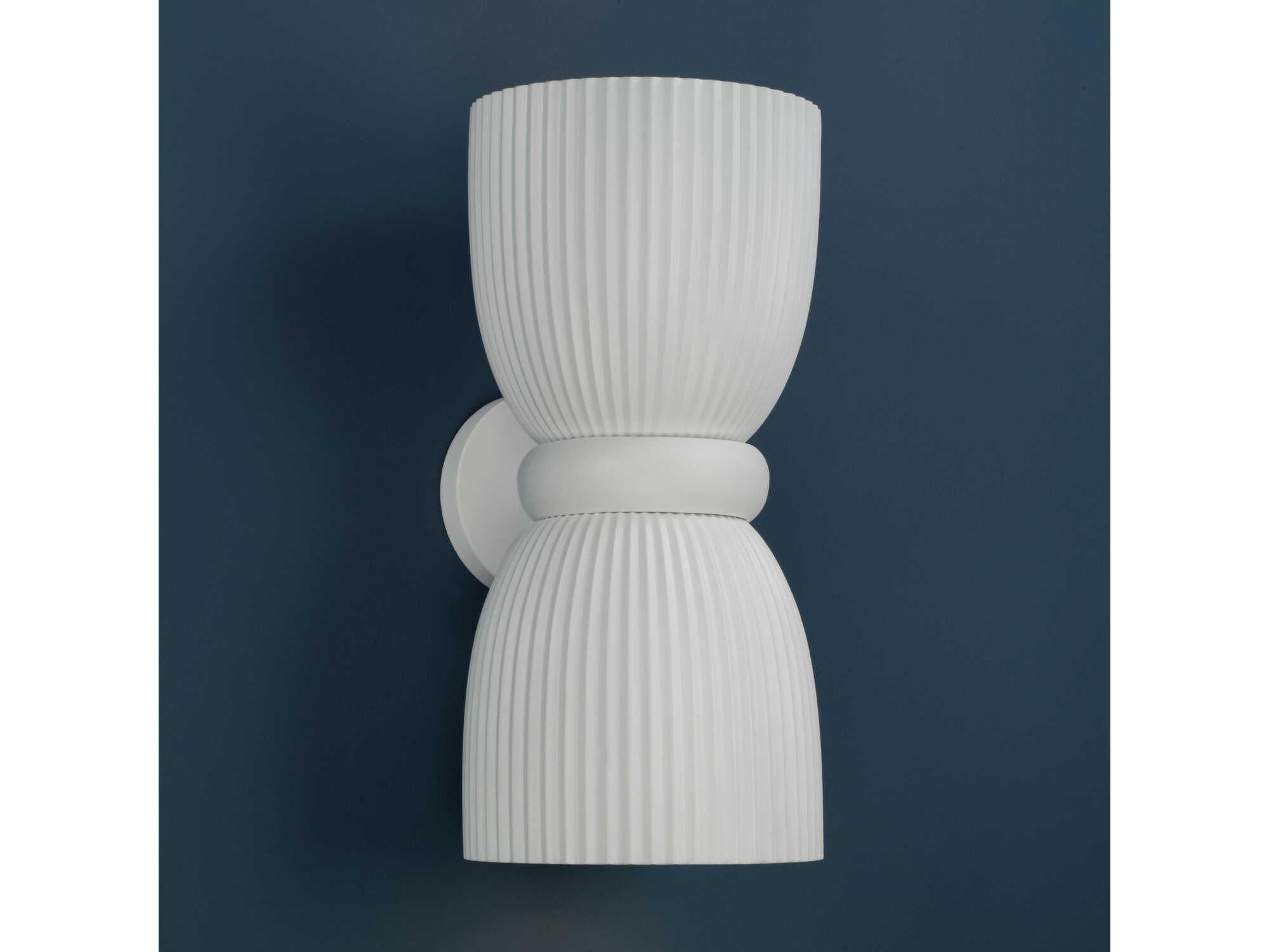 Capital Lighting Mallory 2-Light Ceramic White Wall Sconce