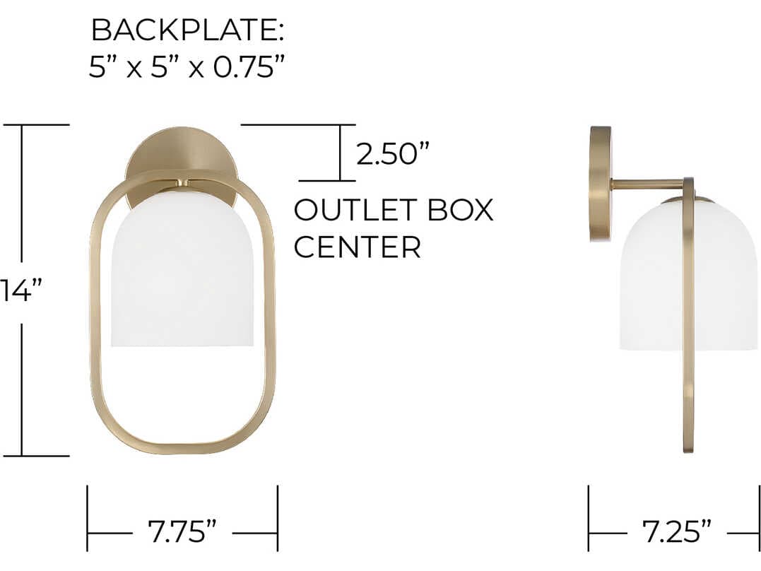 Capital Lighting Zeek 1-Light Matte Brass Wall Sconce