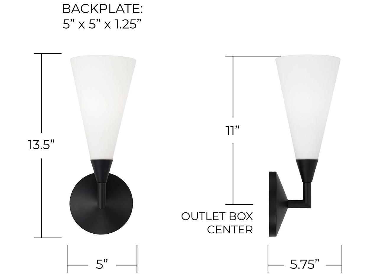 Capital Lighting Gatsby 1-light Matte Black Wall Sconce