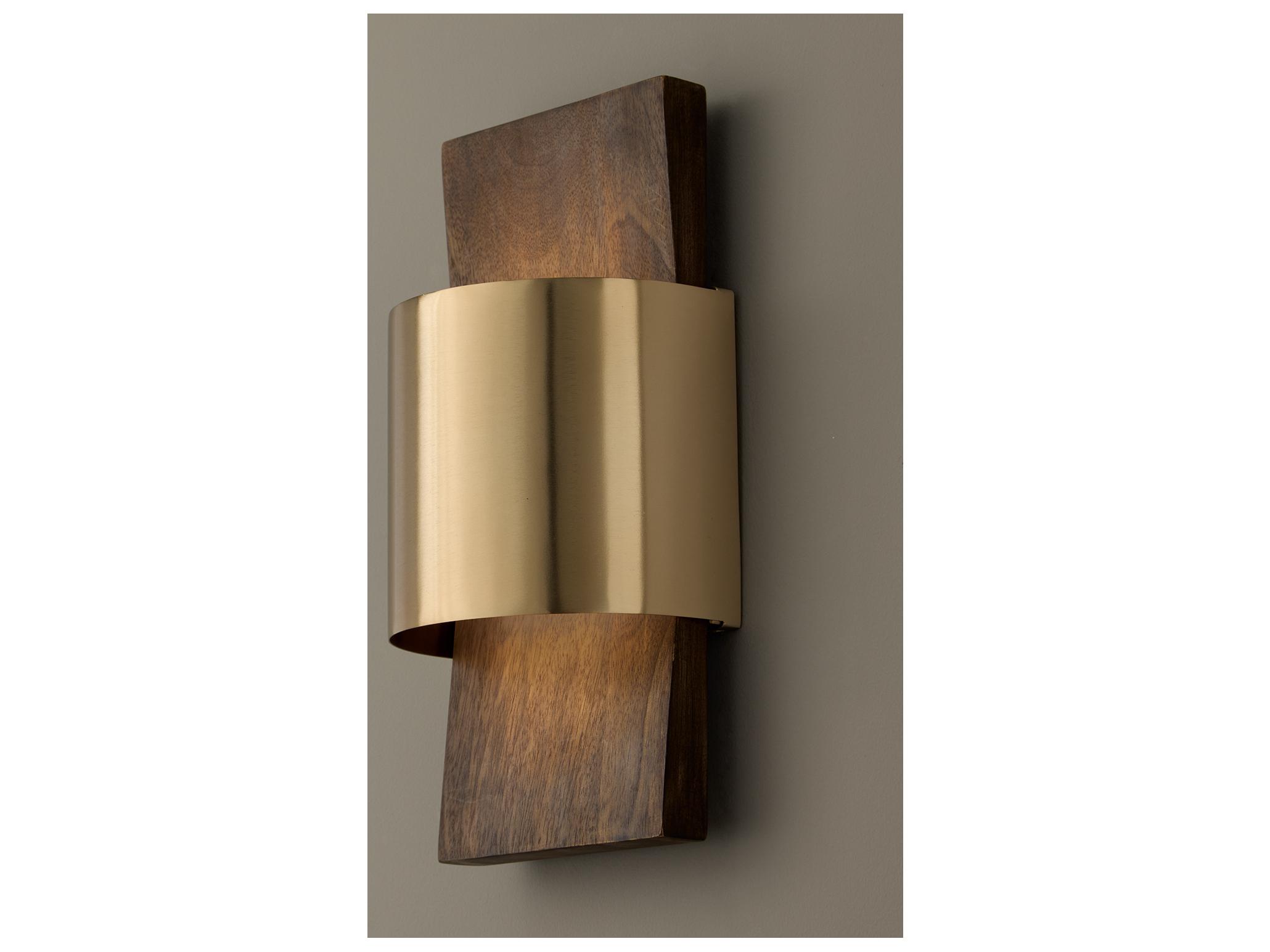 Capital Lighting Sidney 1-light Nordic Wood And Matte Brass Wall Sconce