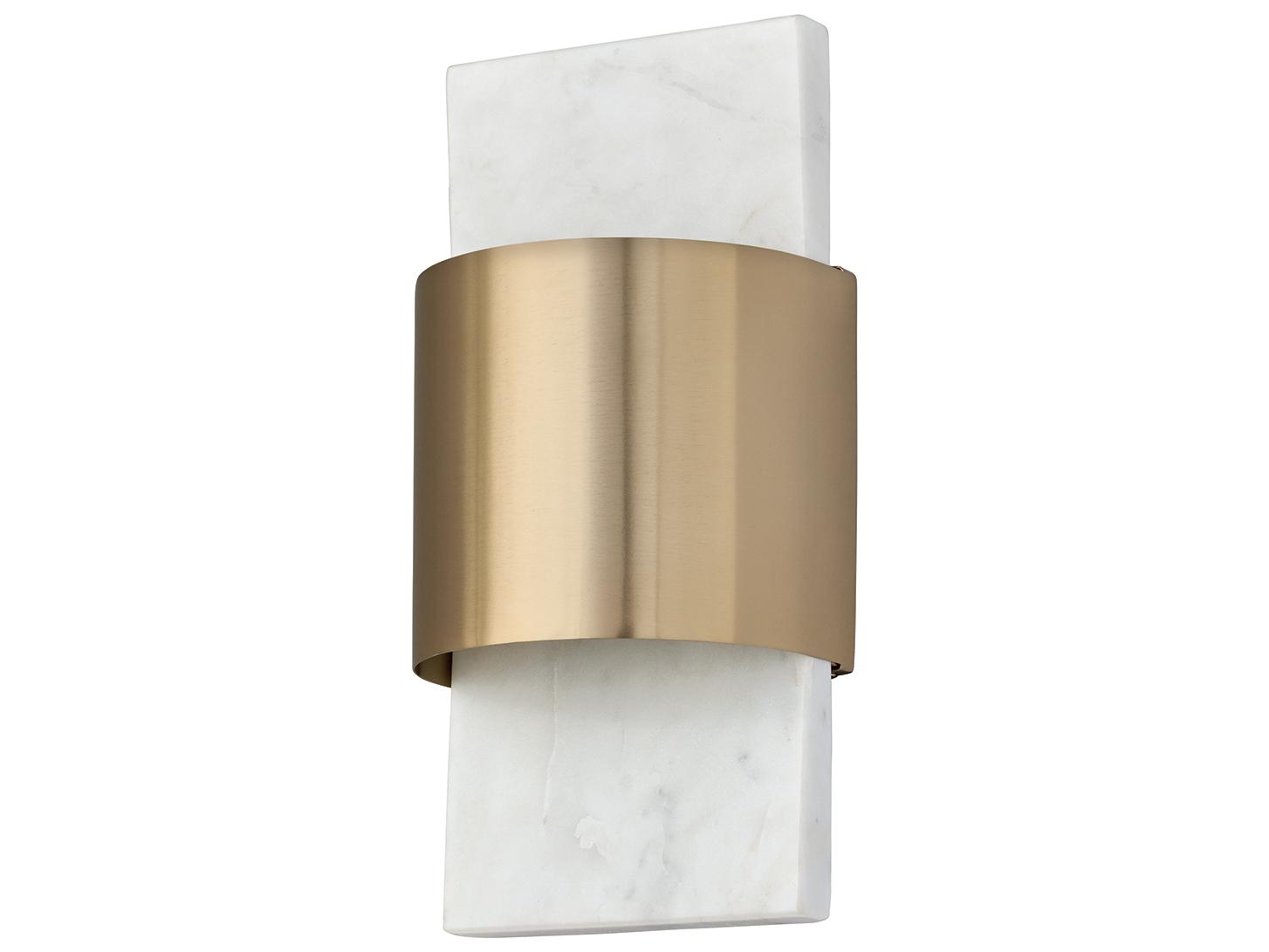 Capital Lighting Sidney 1-light White Marble And Matte Brass Wall Sconce