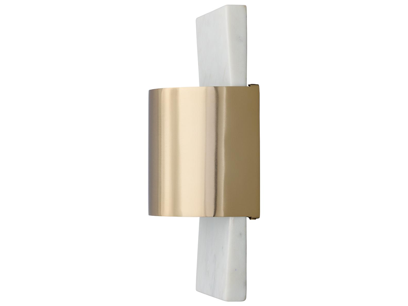 Capital Lighting Sidney 1-light White Marble And Matte Brass Wall Sconce