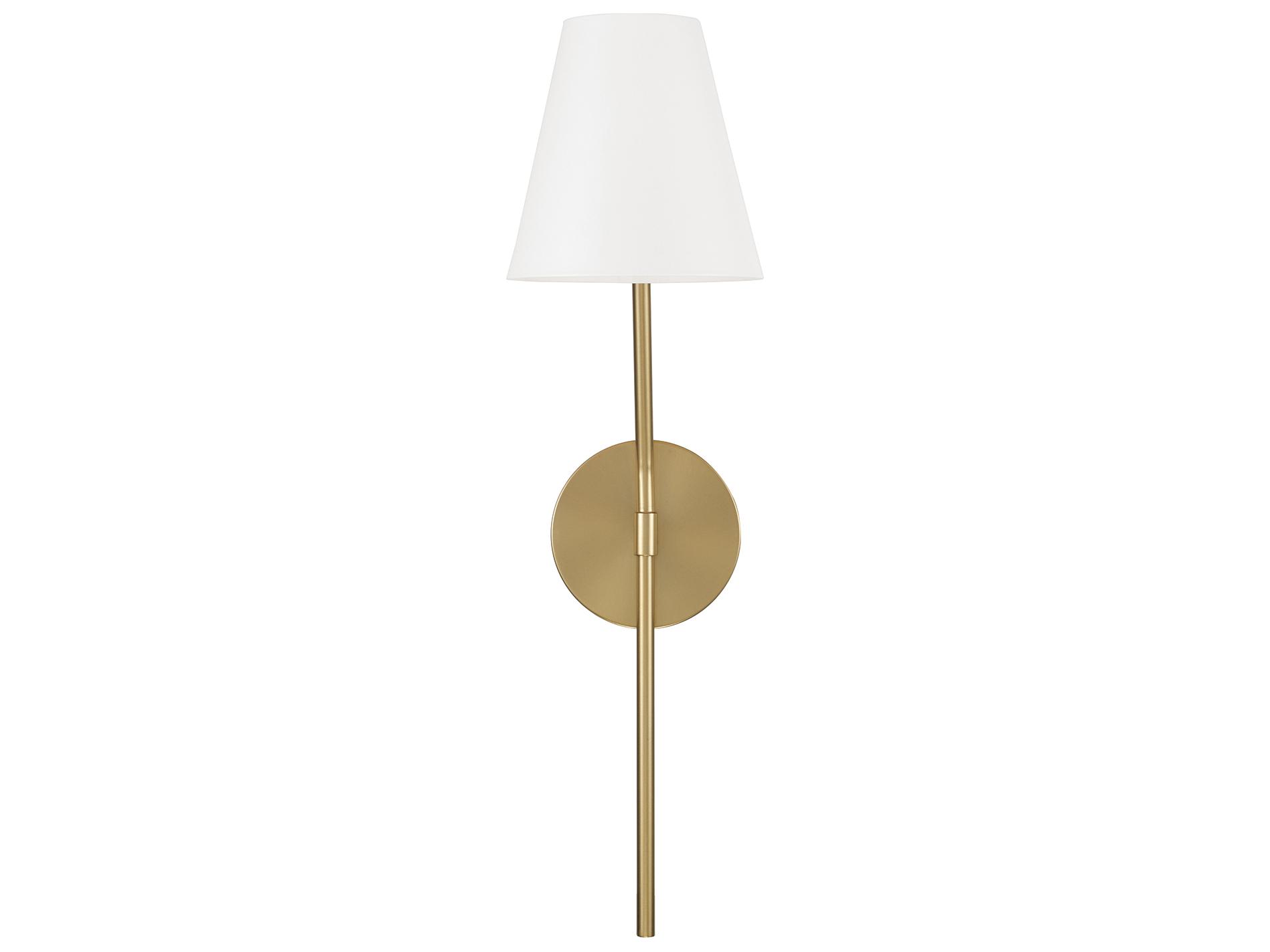 Capital Lighting Cami 1-light Aged Brass And White Wall Sconce