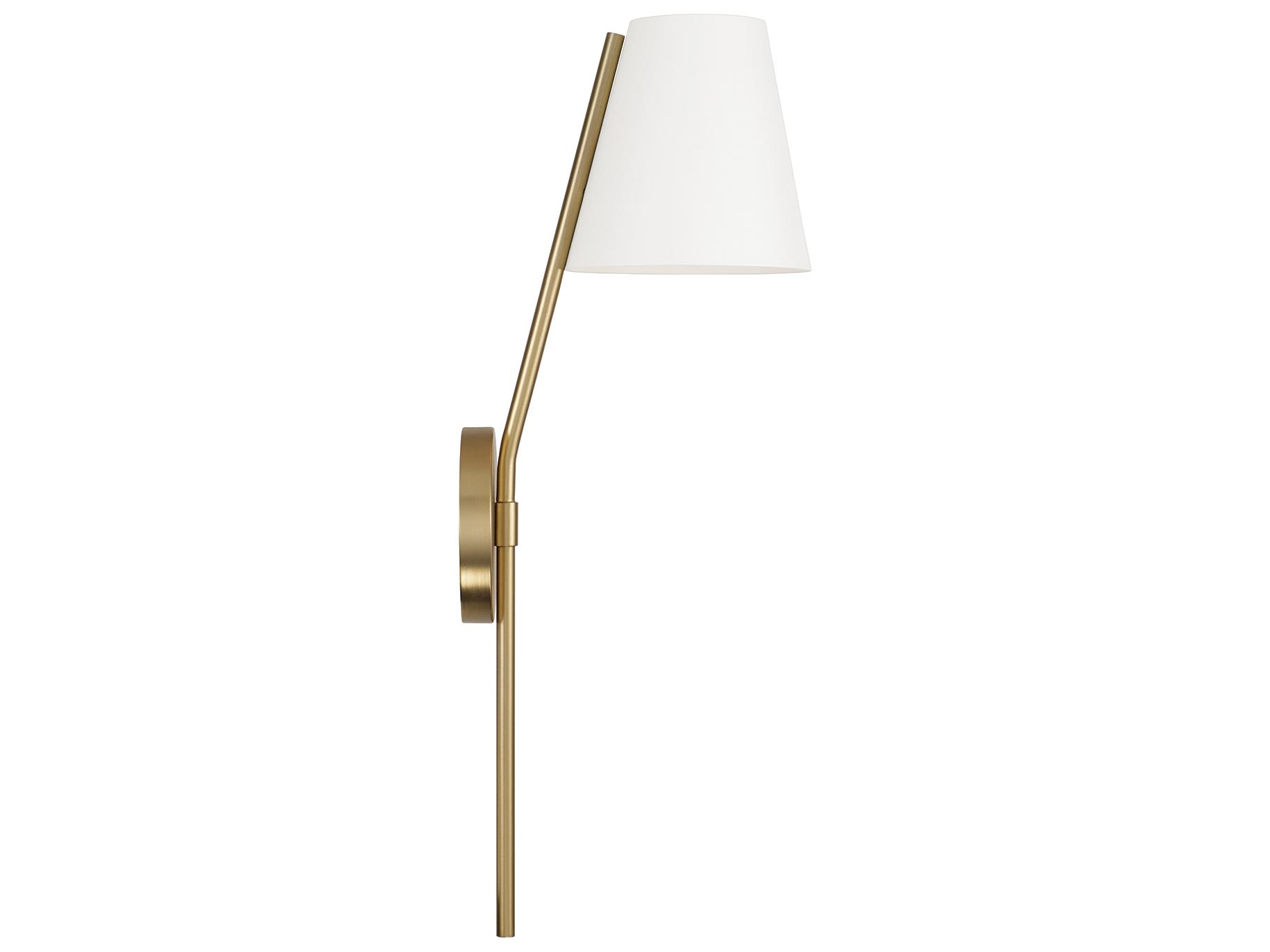 Capital Lighting Cami 1-light Aged Brass And White Wall Sconce