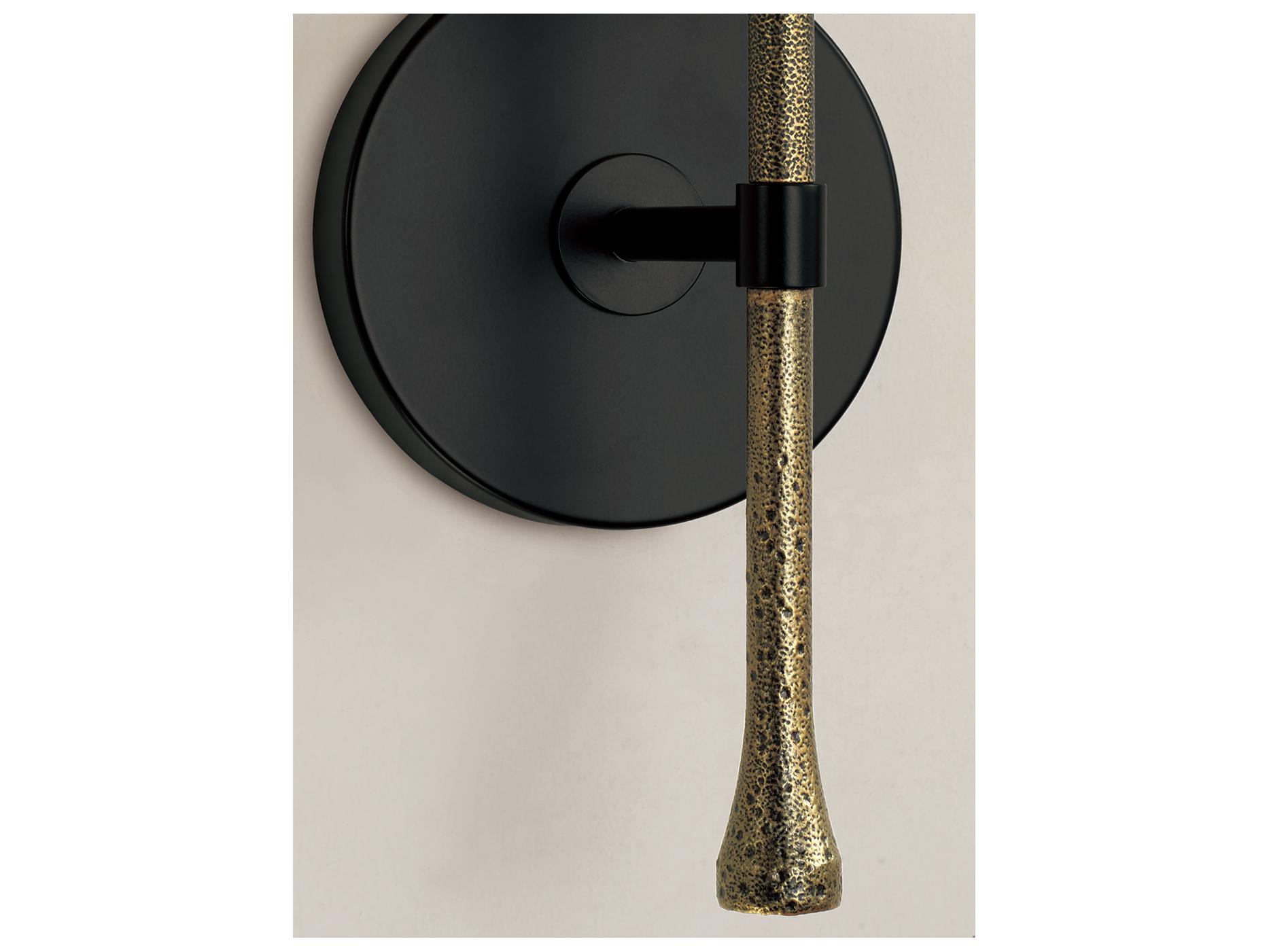 Capital Lighting Hollis 1-light Matte Black With Hammered Gold Wall Sconce
